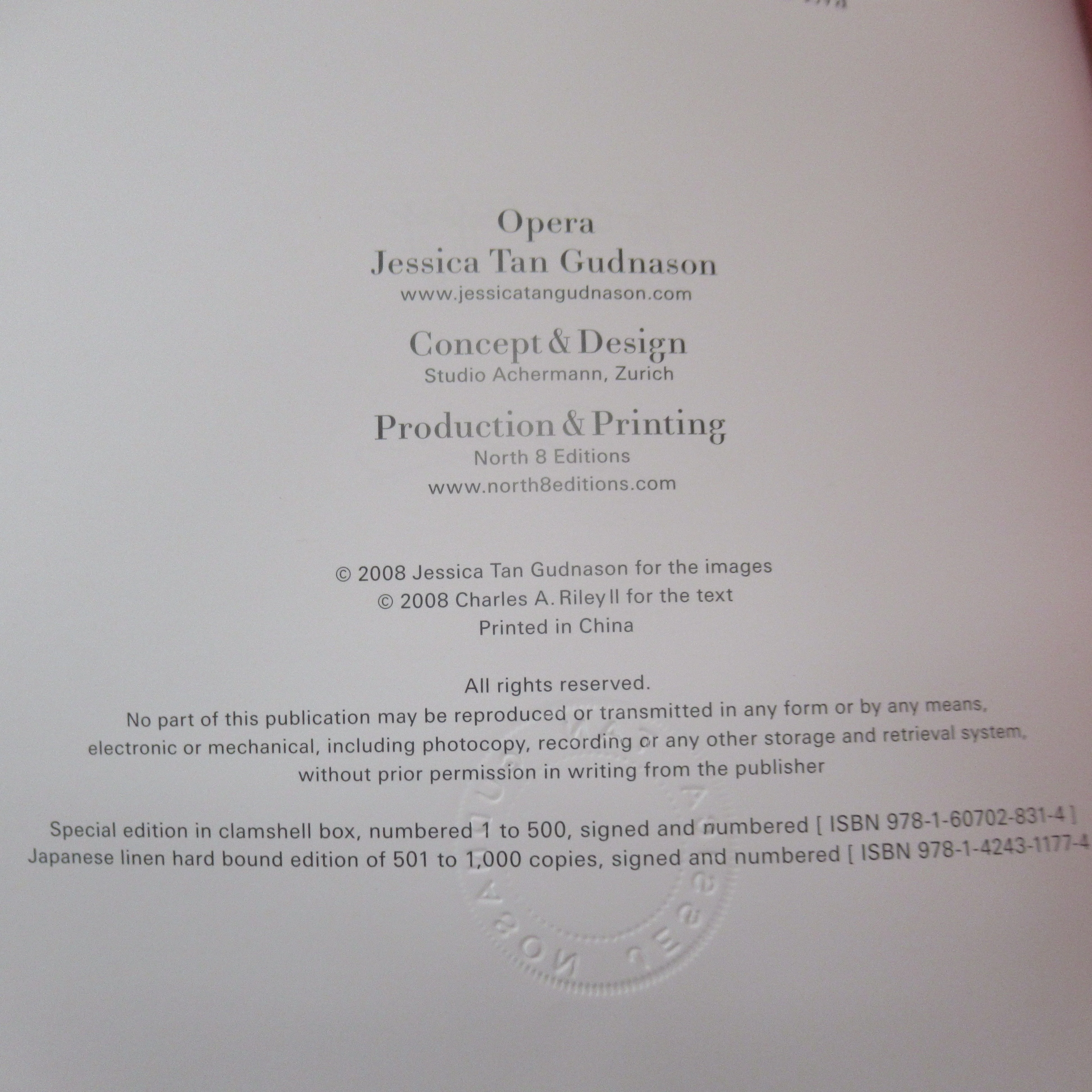 Jessica Tan Gudnason Opera Portraits Book Signed Press Copy | Preloved - Image 6