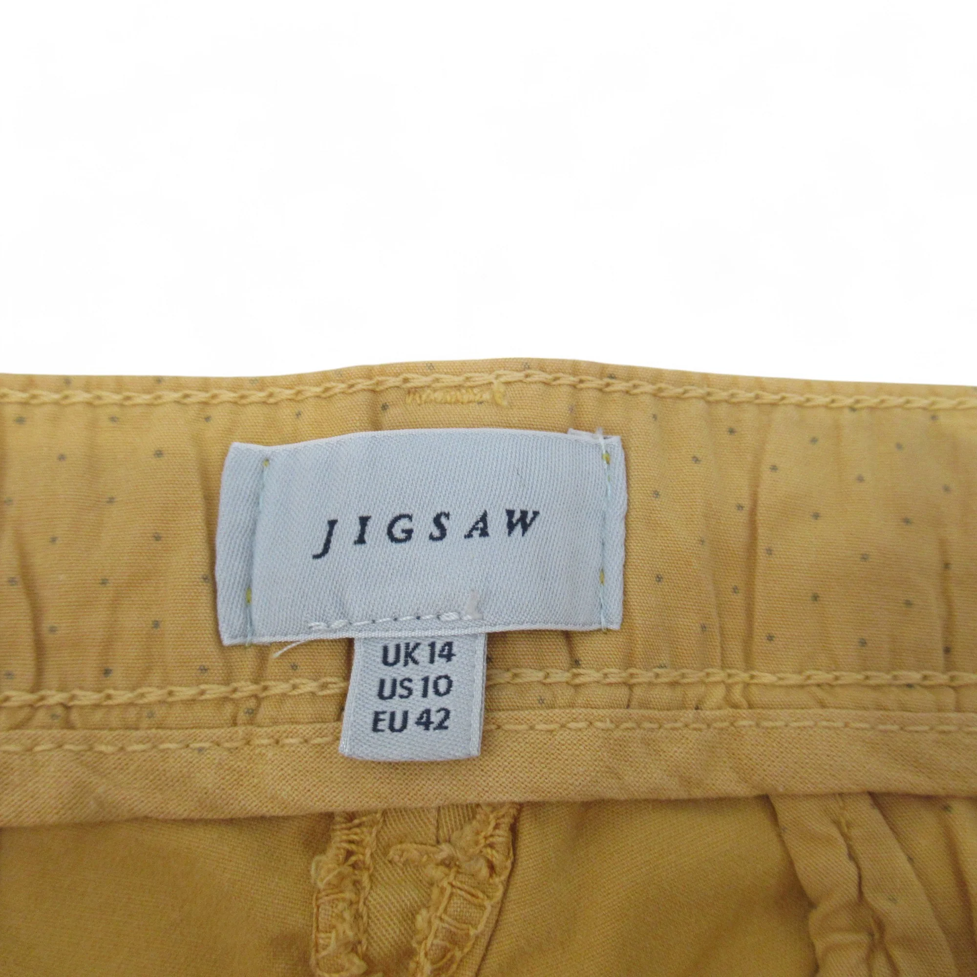 Jigsaw UK 14 Mustard Yellow Trousers Womenswear | Preloved - Image 5