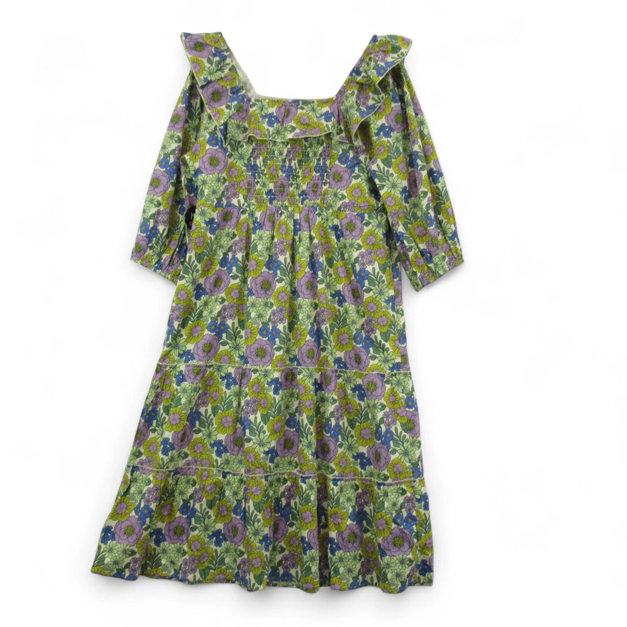 Joanie Clothing Floral Dress Green UK 22 Womenswear | Pre-loved - Image 3