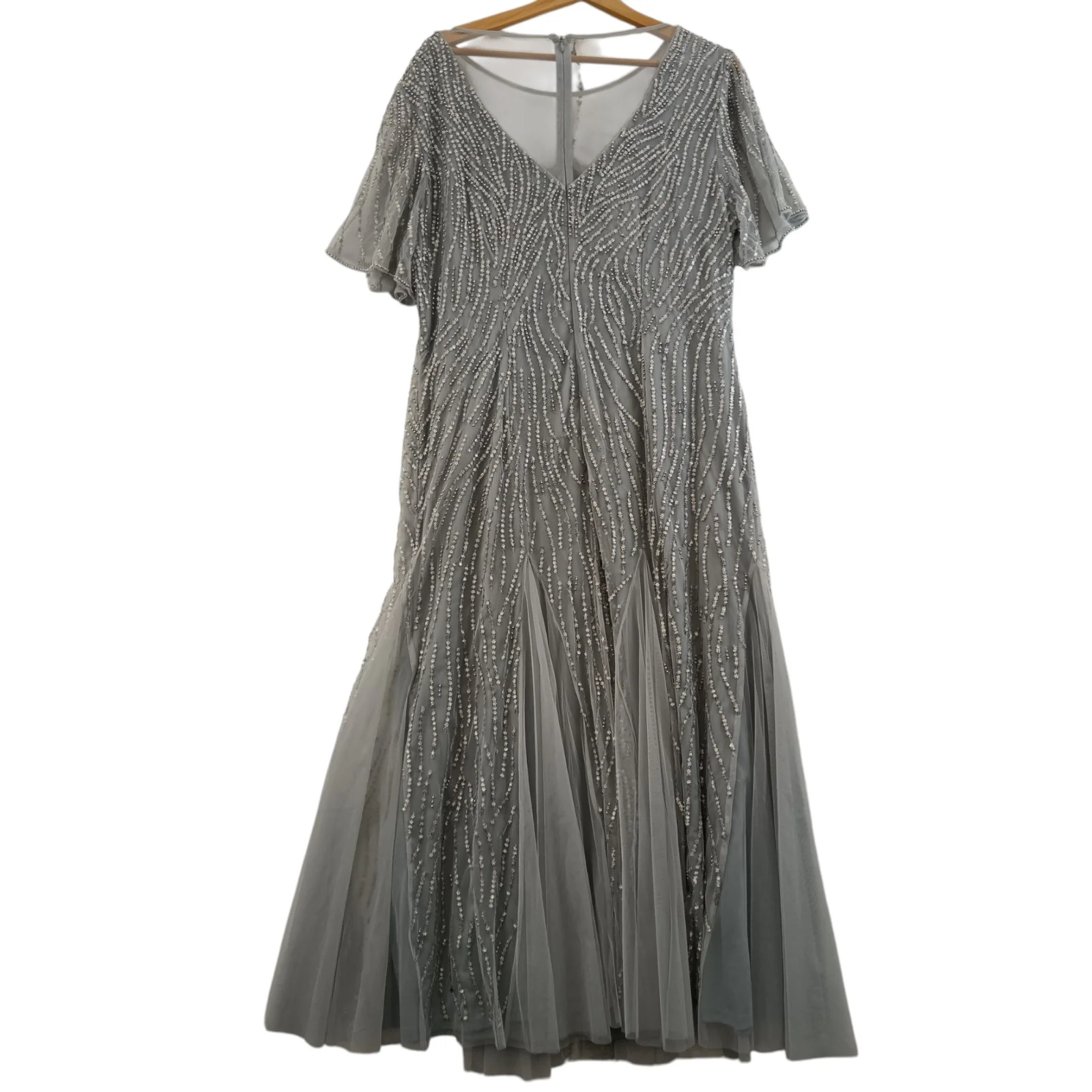 Joanna Hope Grey Mesh Dress UK 20 Womenswear | Pre-loved - Image 2