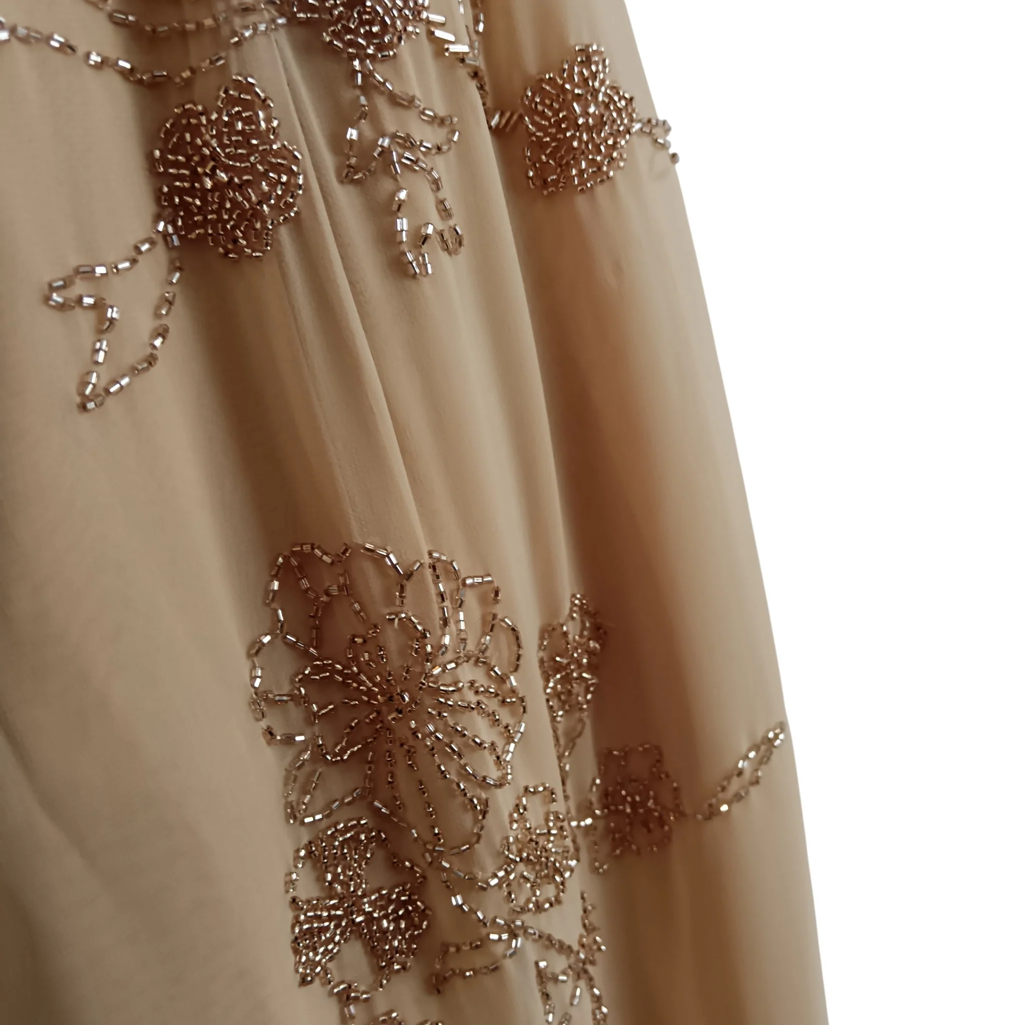 John Charles Embroidered Gold Beige Long Dress UK 12 -Tags On - Womenswear | Pre-loved - Image 4