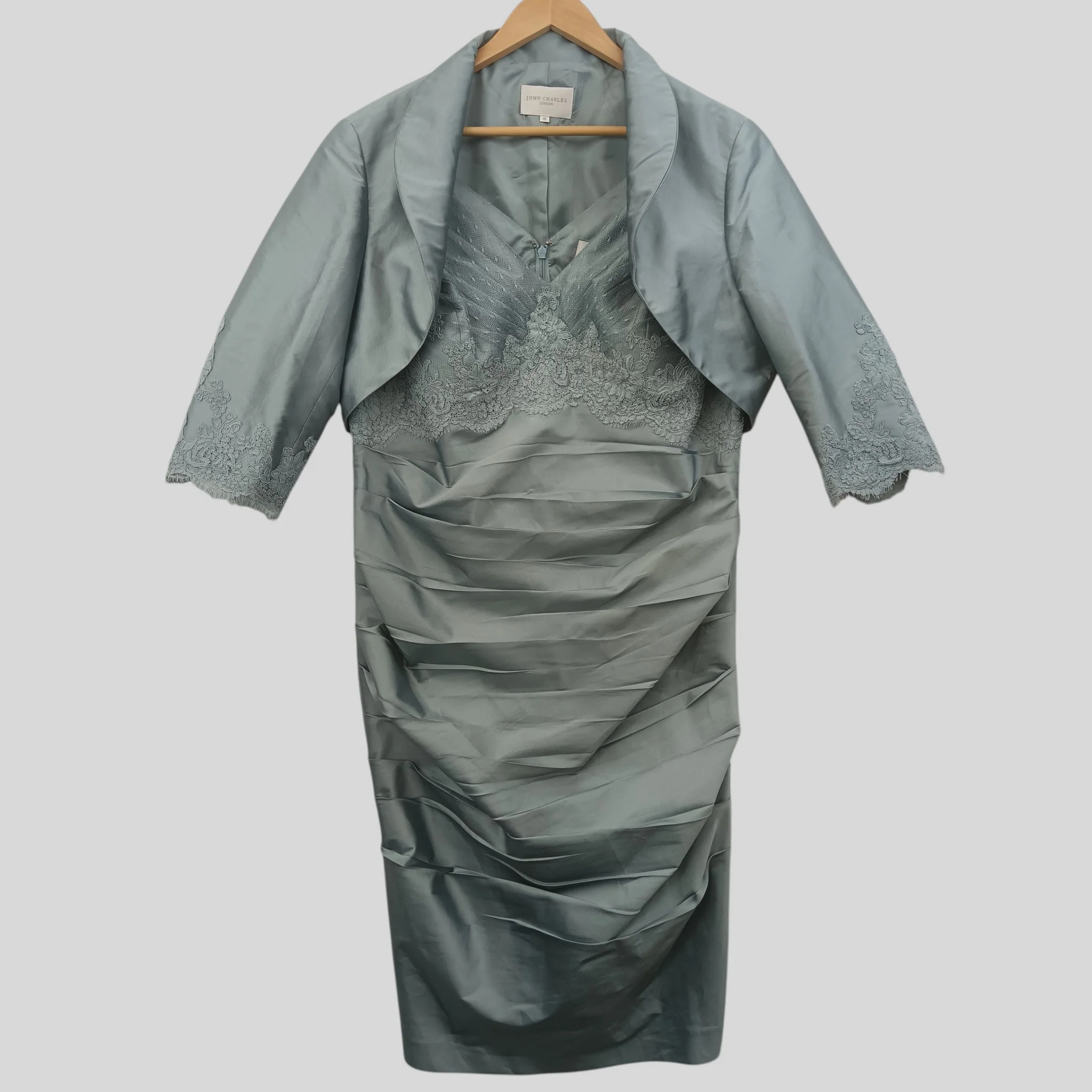 John Charles Mother Of Bride Outfit Blue Dress With Matching Jacket  UK 18  - Womenswear | Pre-loved