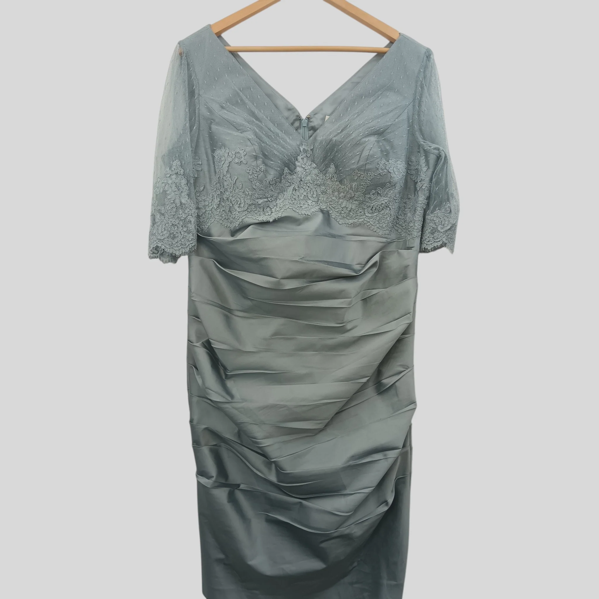 John Charles Mother Of Bride Outfit Blue Dress With Matching Jacket  UK 18  - Womenswear | Pre-loved - Image 2
