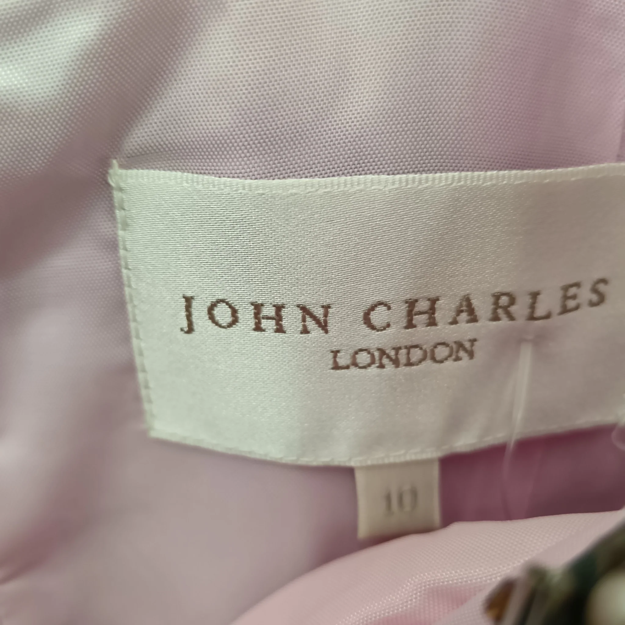 John Charles Mother Of Bride Outfit Pink Floral Dress With Matching Jacket  UK 10  - Womenswear | Pre-loved - Image 3