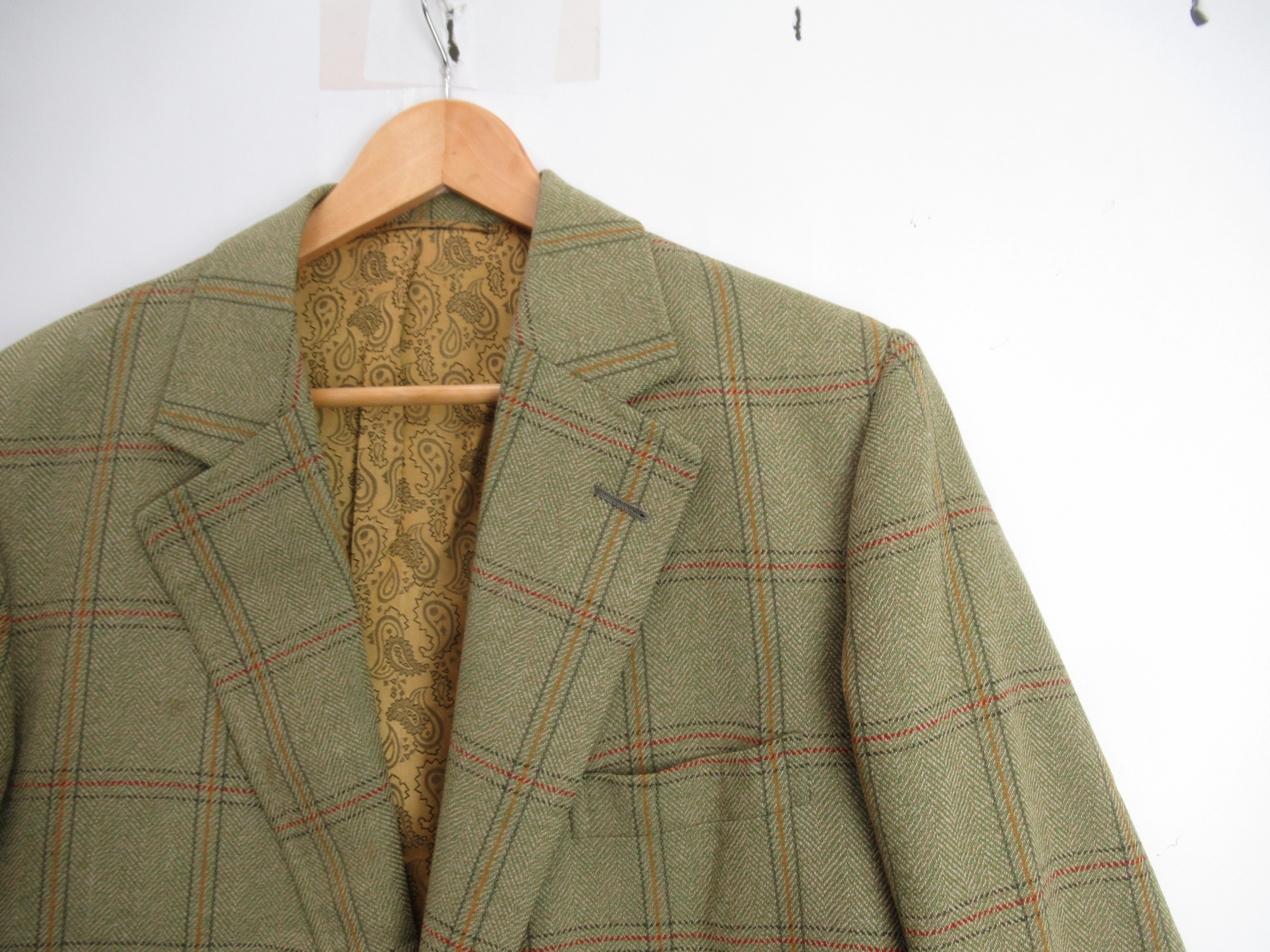 John G Hardy 44 Green Tweed Wool Blazer Menswear | Preloved - Image 2