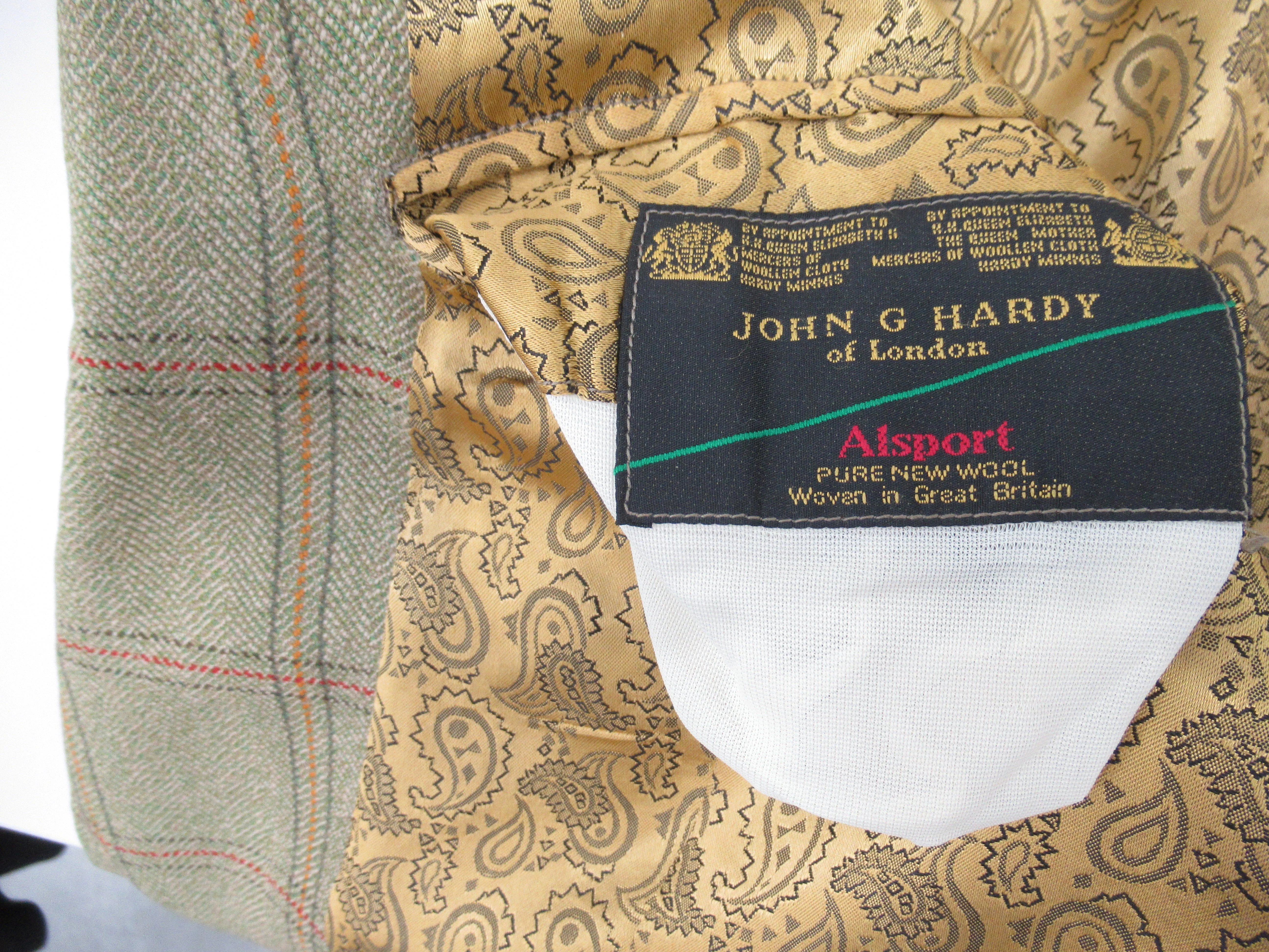 John G Hardy 44 Green Tweed Wool Blazer Menswear | Preloved - Image 5