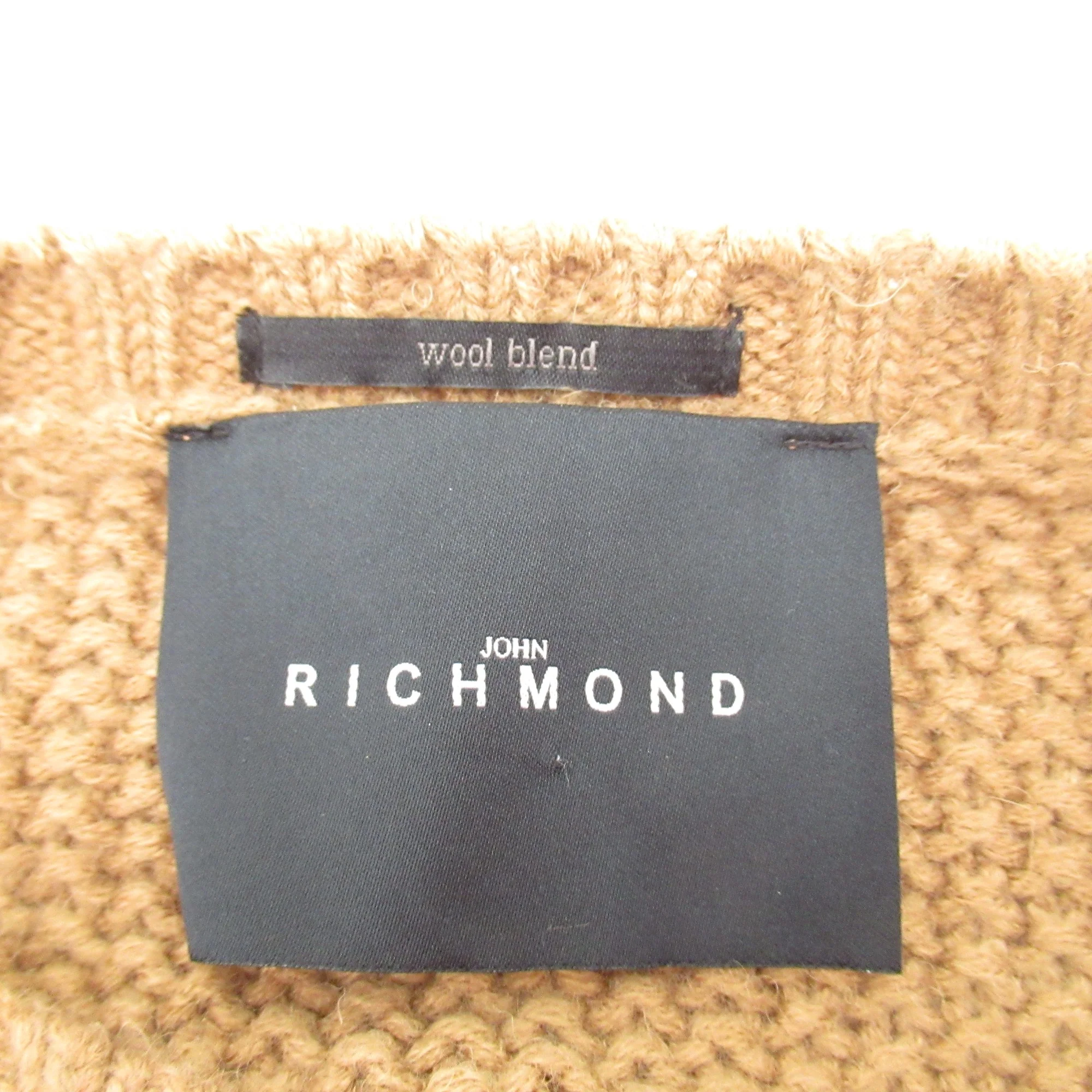 John Richmond Jumper Brown XXL Knitwear Menswear | Pre-loved - Image 6