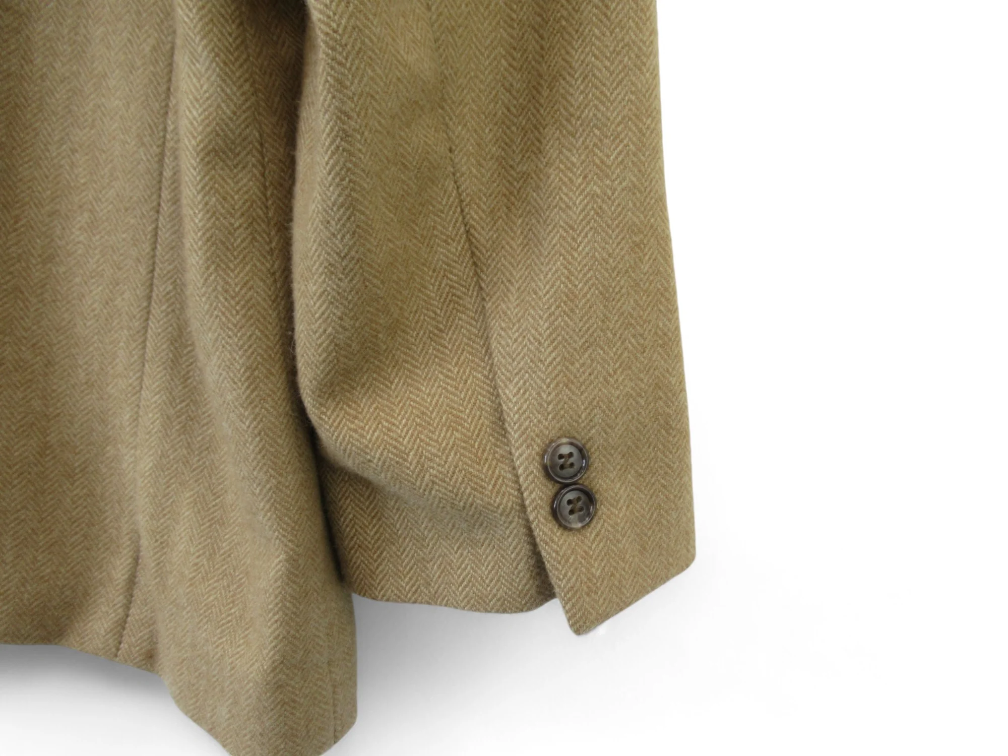 Johnstons UK 16 Brown Herringbone Blazer Womenswear | Preloved - Image 4