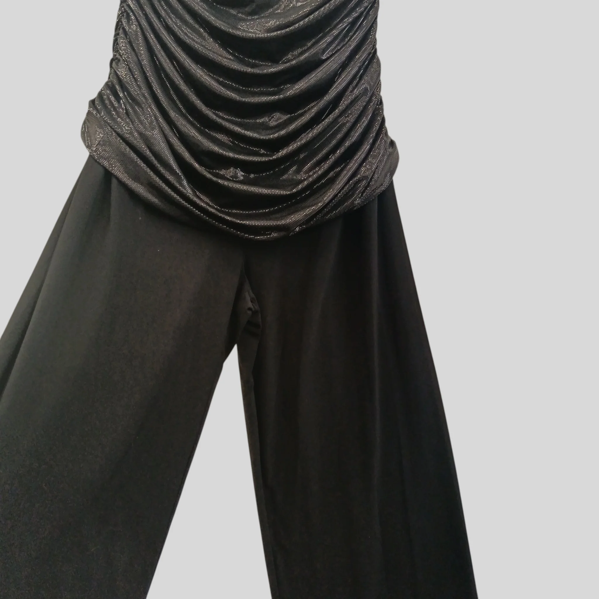 Joseph Ribbkoff  Strapless Ladies Wide Leg Jumpsuit Black Metallic Draped Top UK 16 -Tags On - Womenswear | Pre-loved - Image 5