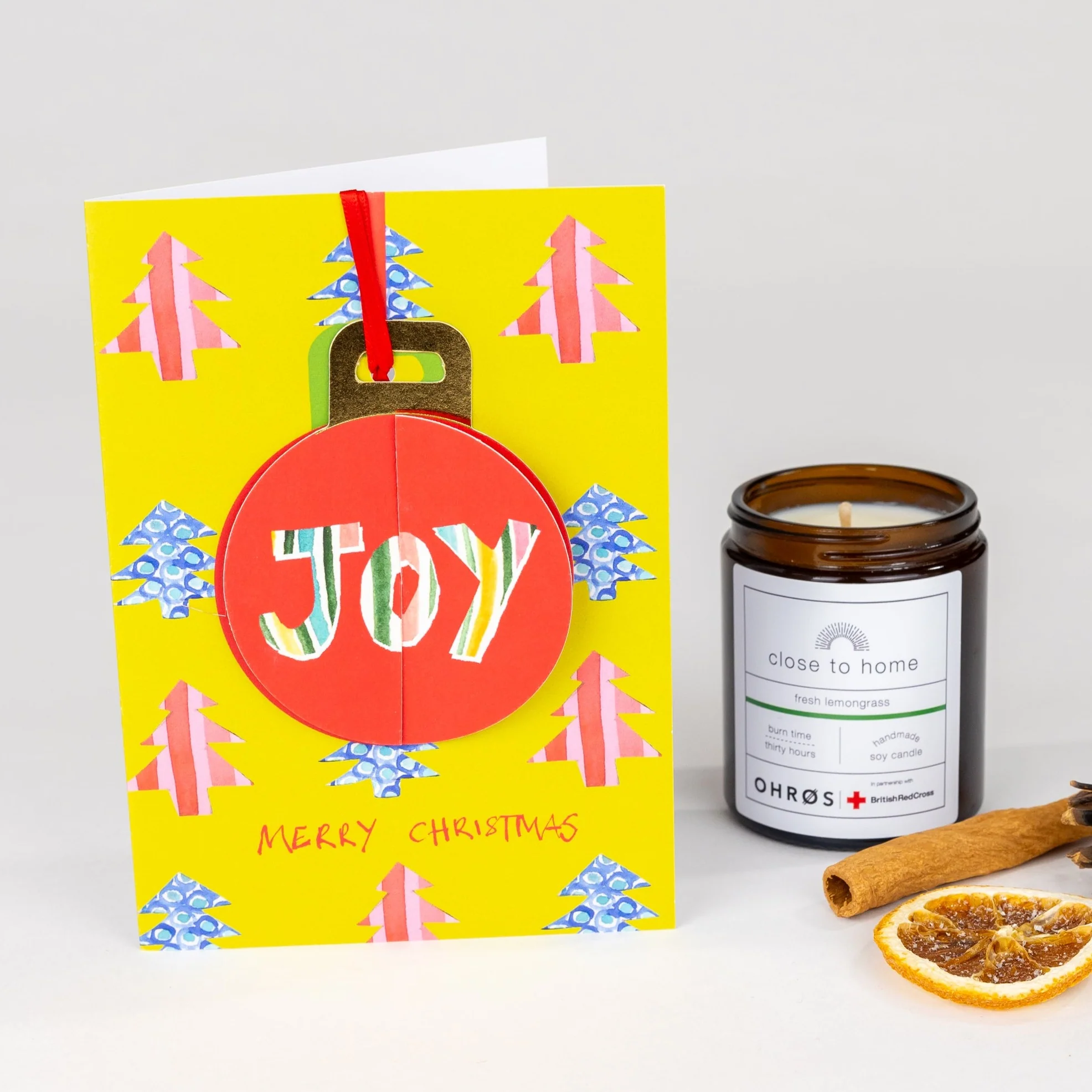 Joy | POP-UP Bauble Christmas card with envelope - Image 2