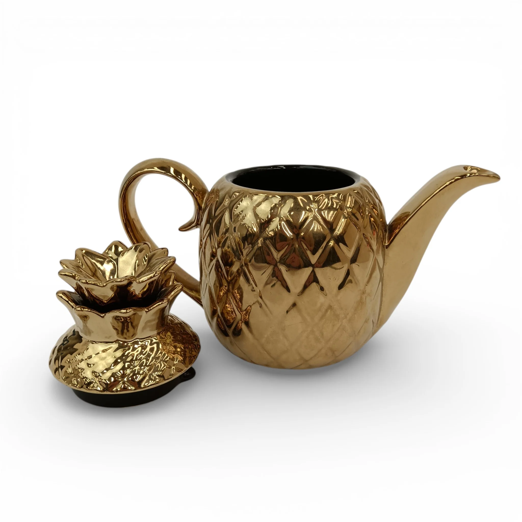 Joyye Teapot Gold Pineapple Ceramic Decorative Fruit Design | Pre-loved - Image 5