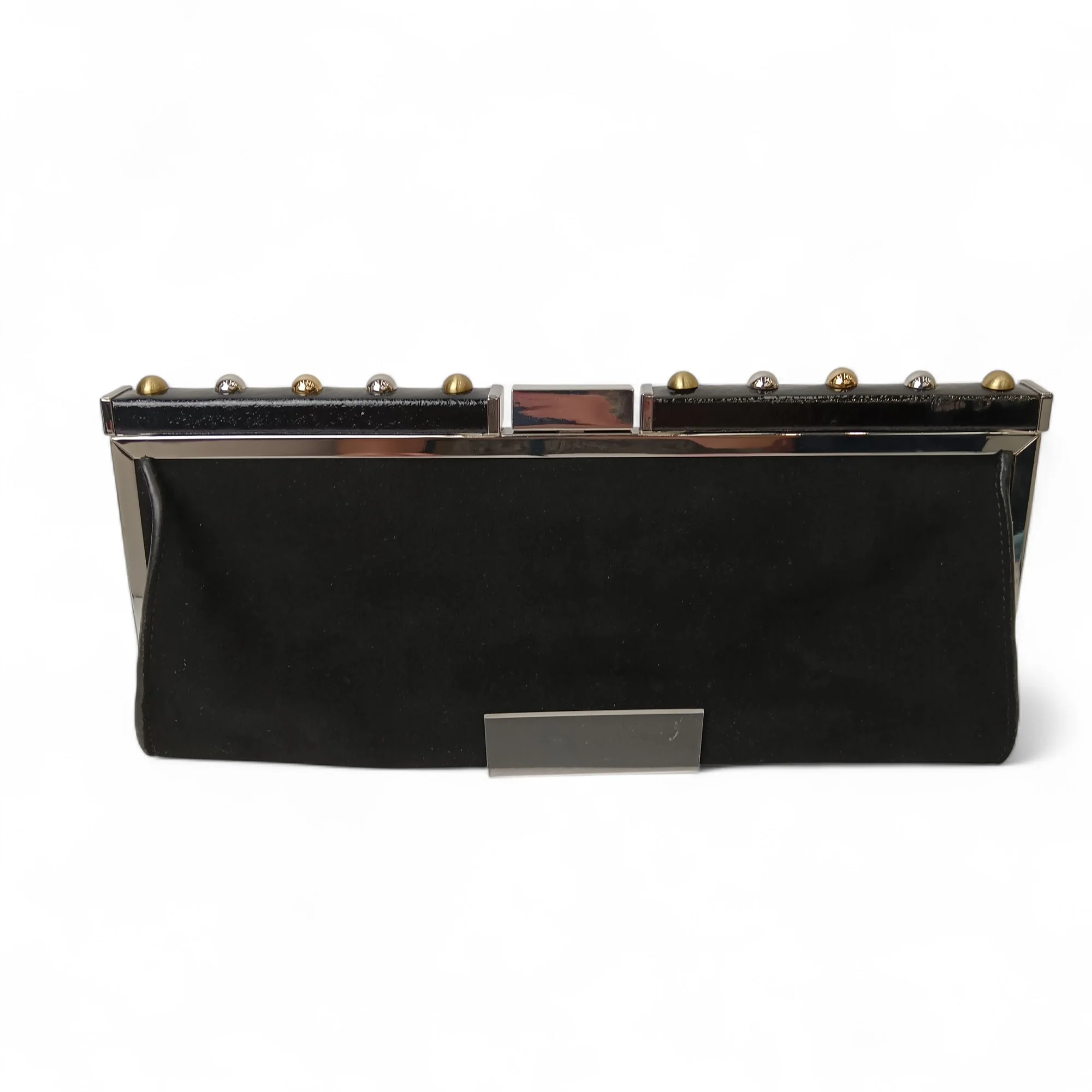 Karen Millen Black Studded Black Suede Clutch Bag- Tags On- Womenswear | Pre-loved - Image 2