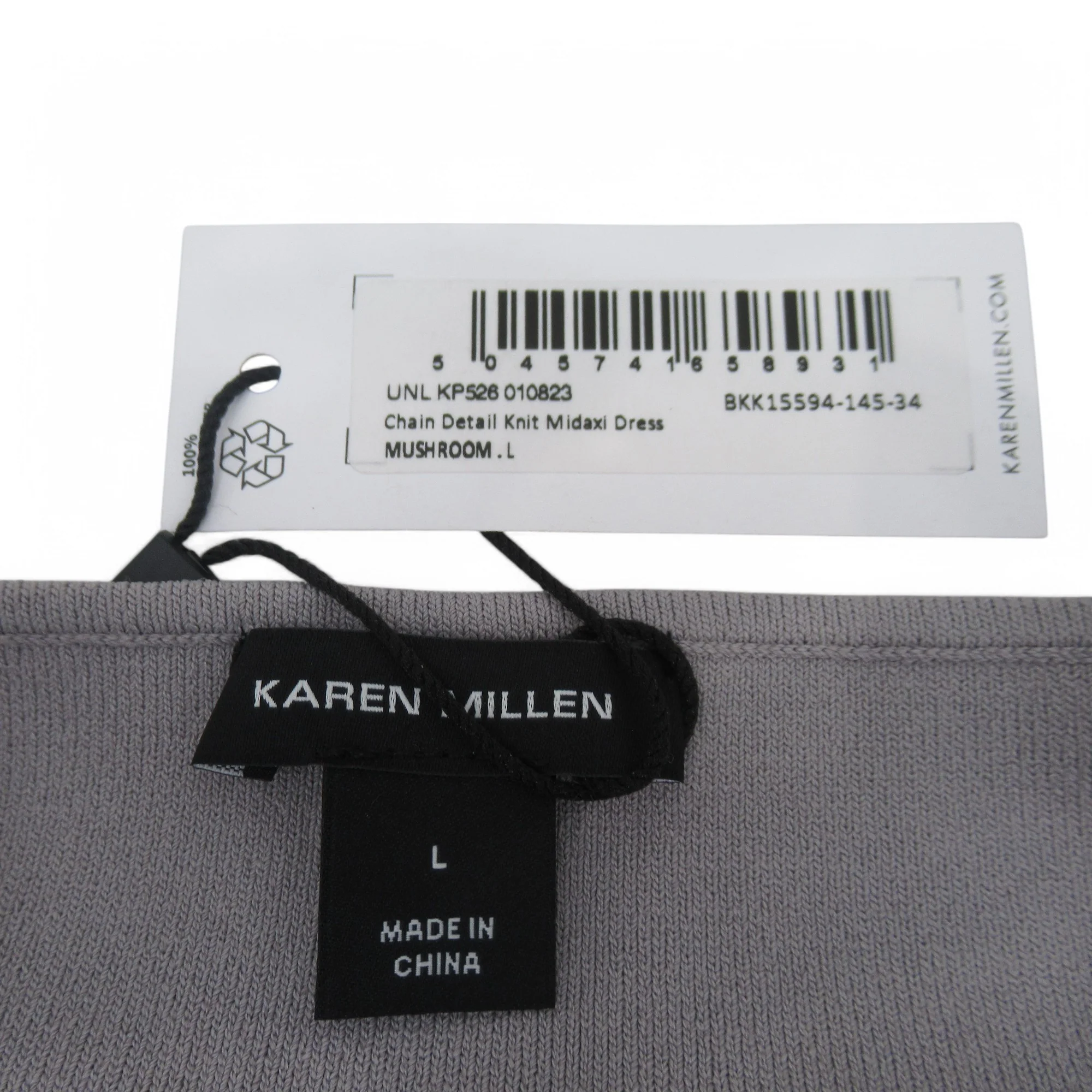 Karen Millen Dress Large Mushroom Grey Womenswear | Preloved - Image 5