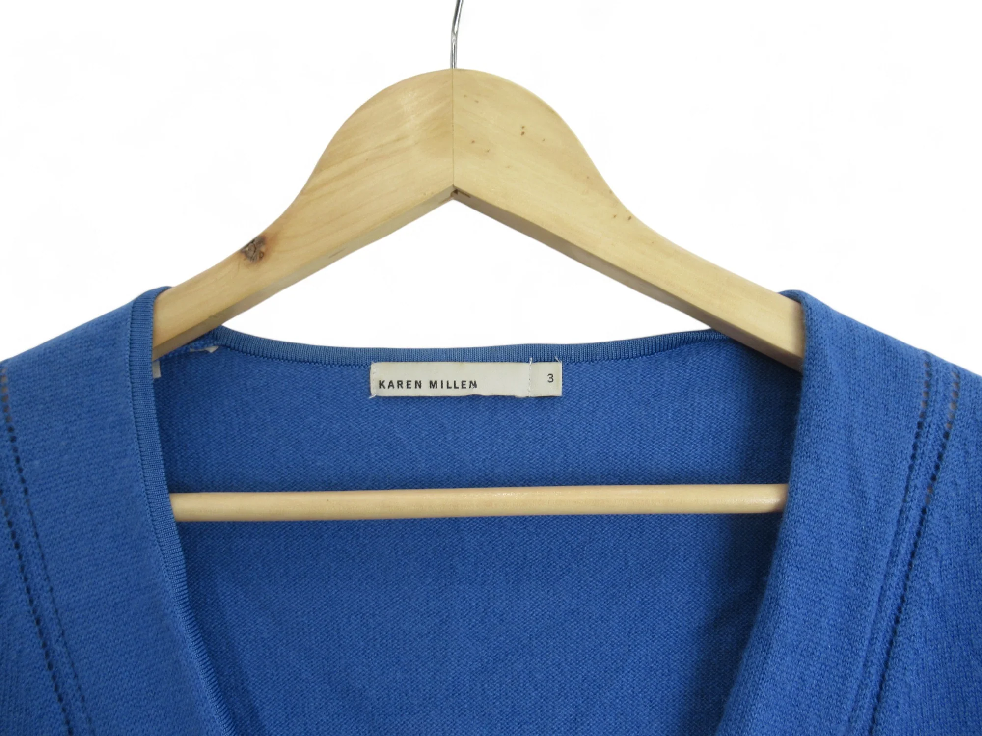 Karen Millen UK 10 Blue Cropped Top Womenswear | Preloved - Image 3