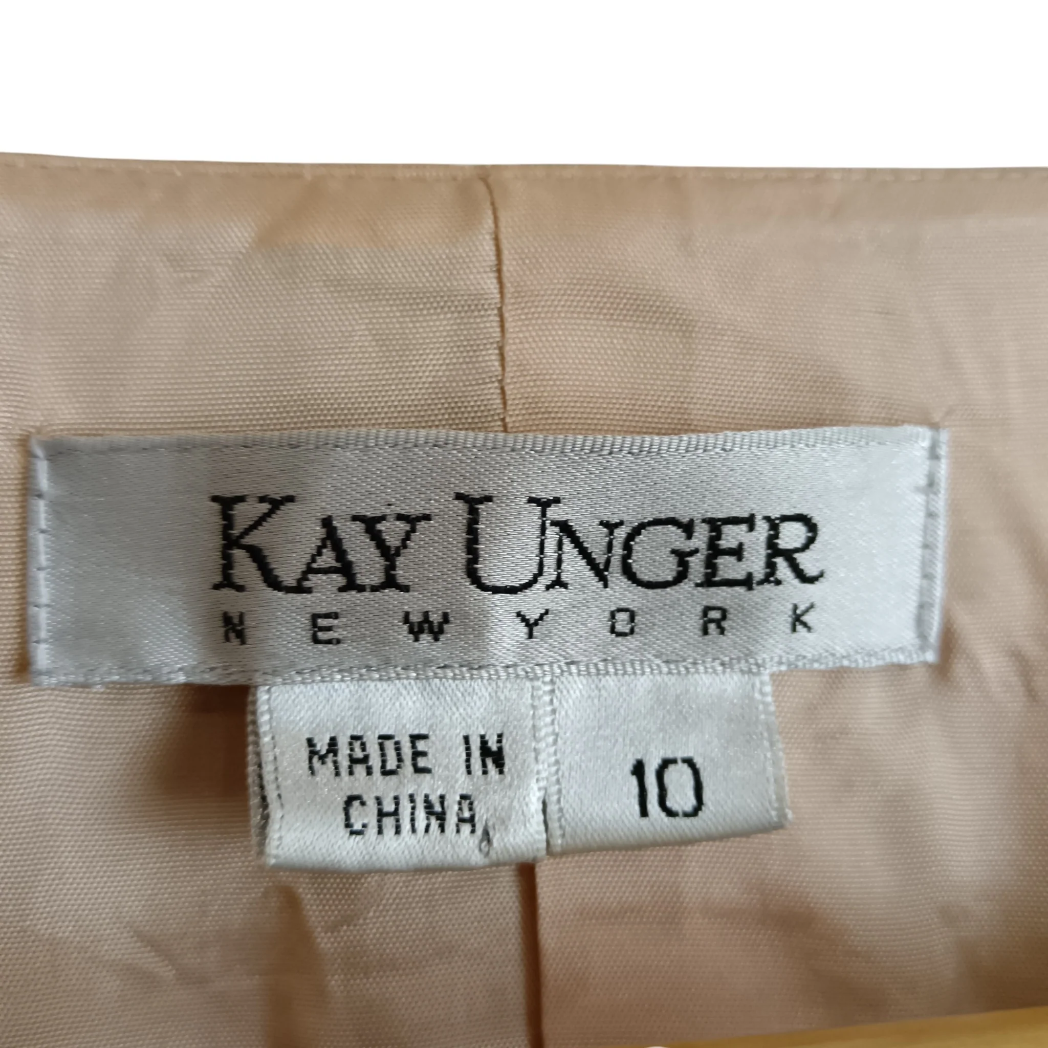 Kay Unger New York Pure Silk Brown Striped Dress With Bolero Mother of Bride Outfit UK 10-12 - Womenswear | Pre-loved - Image 5