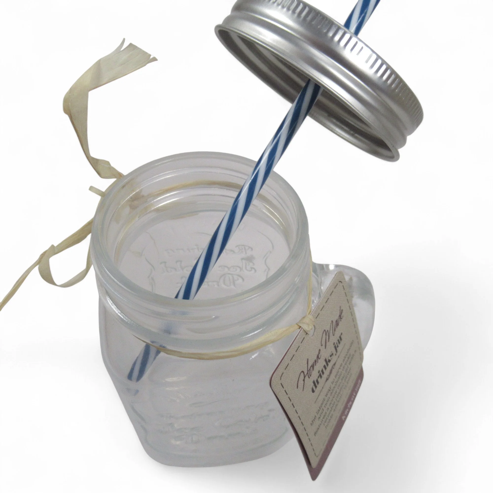 KitchenCraft Drinks Jar w/ Straw Set 450ml Kitchenware | Pre-Loved - Image 6