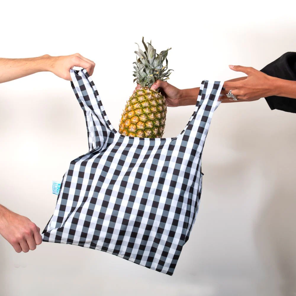 Kind Bag - Recycled Packable Shopping Bag - Gingham - Image 3