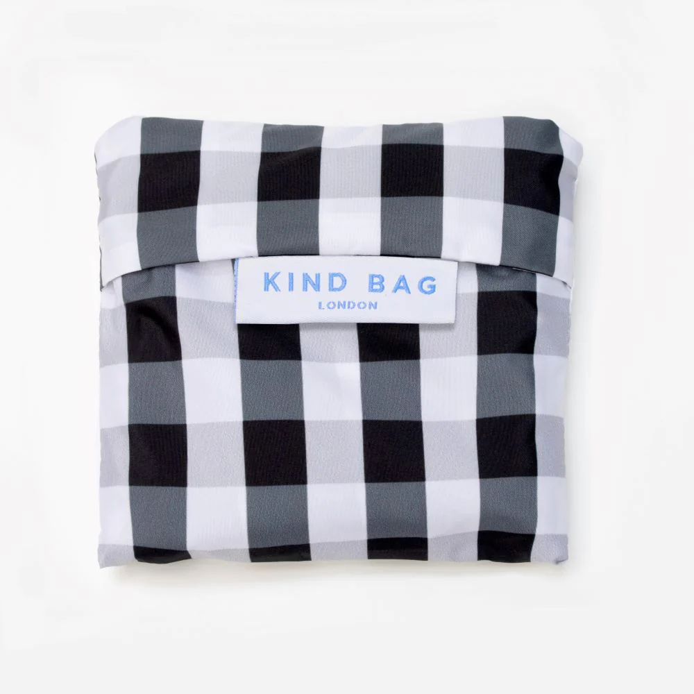 Kind Bag - Recycled Packable Shopping Bag - Gingham - Image 6