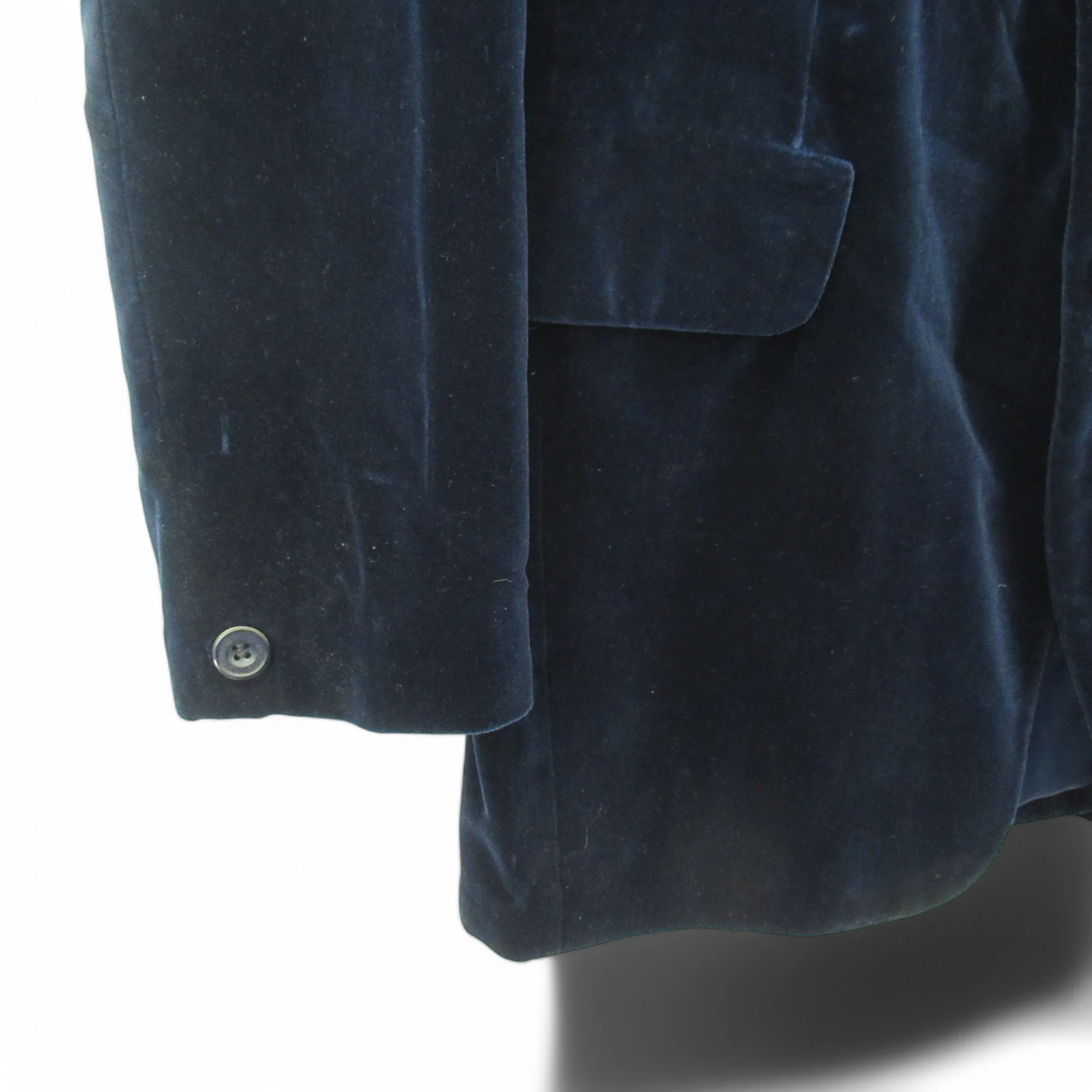 Kingpin John Collier Velvet Vintage Blazer Jacket Navy Medium Menswear | Pre-loved - Image 3