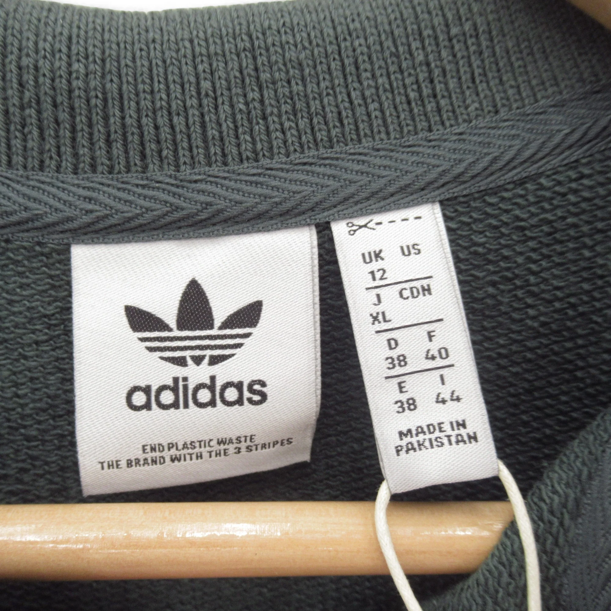 Women's Adidas Rugby Crew Crop Polo Top UK12 Green/Navy | Pre-loved - Image 3