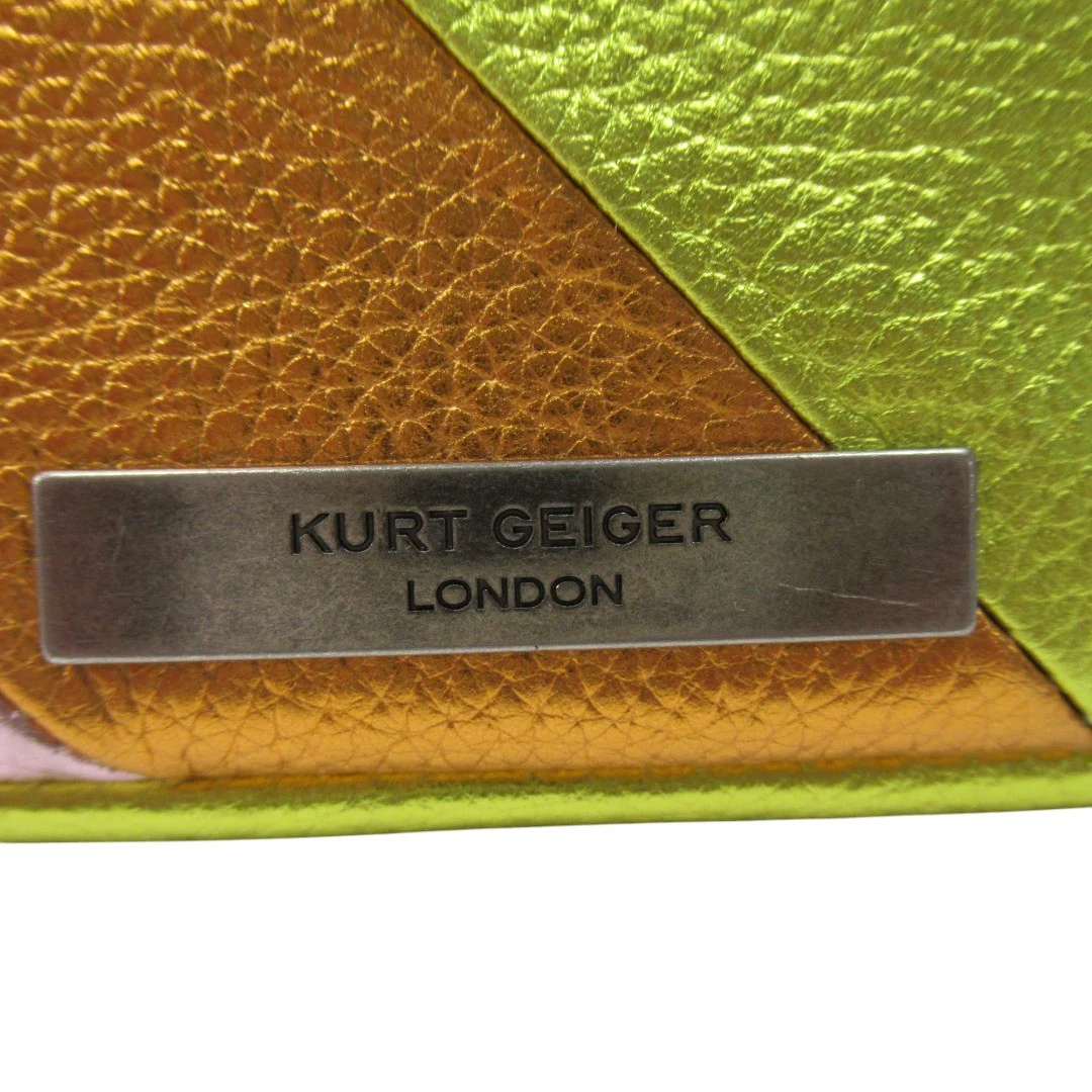 Kurt Geiger Kensington Leather Rainbow Striped Handbag | Pre-loved - Image 4