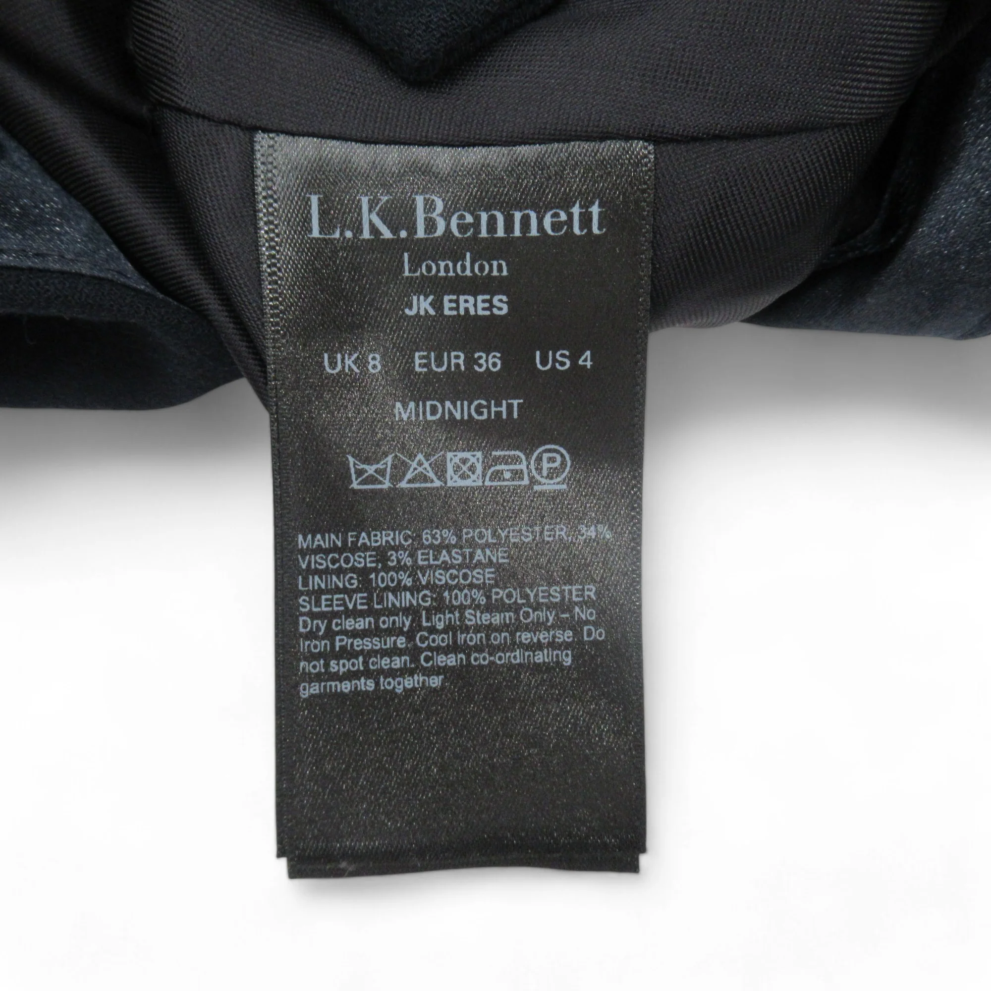 L K Bennett UK 8 Navy Blue Suit Jacket Womenswear | Preloved - Image 6