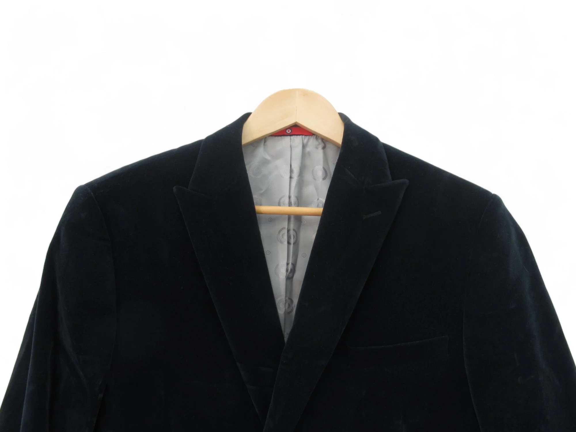 Lambretta 38" Blue Slim Fit Velvet Blazer Menswear | Preloved - Image 3