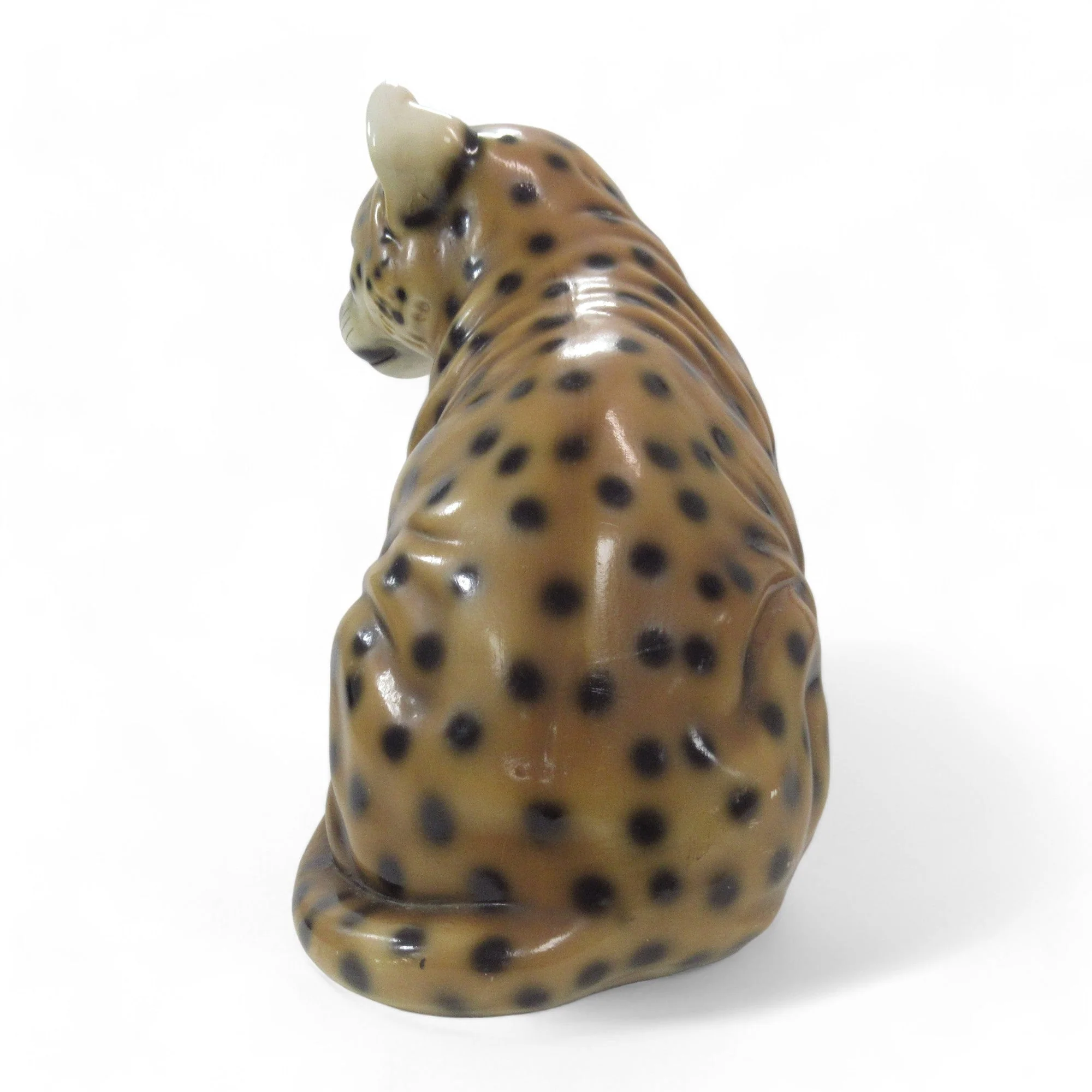 Large Hand Painted Ceramic Cheetah Cub Figure 14" | Preloved - Image 4