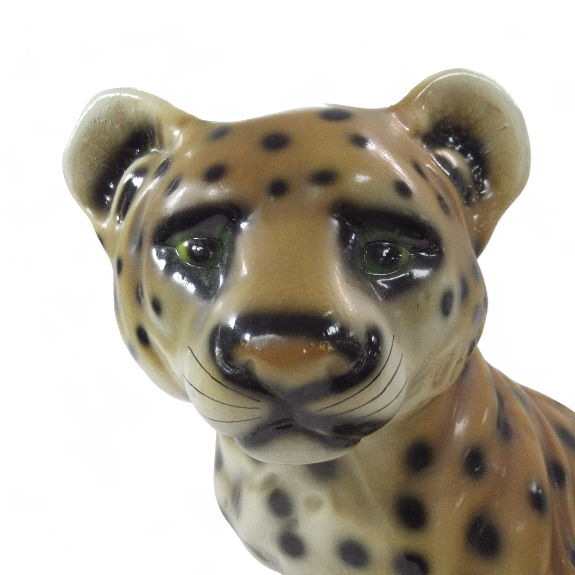 Large Hand Painted Ceramic Cheetah Cub Figure 14" | Preloved - Image 5