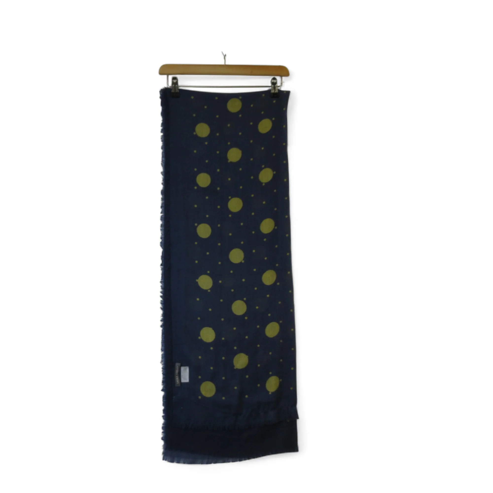 Laura Ashley Scarf Blue Yellow Spotted Womenswear | Preloved - Image 2