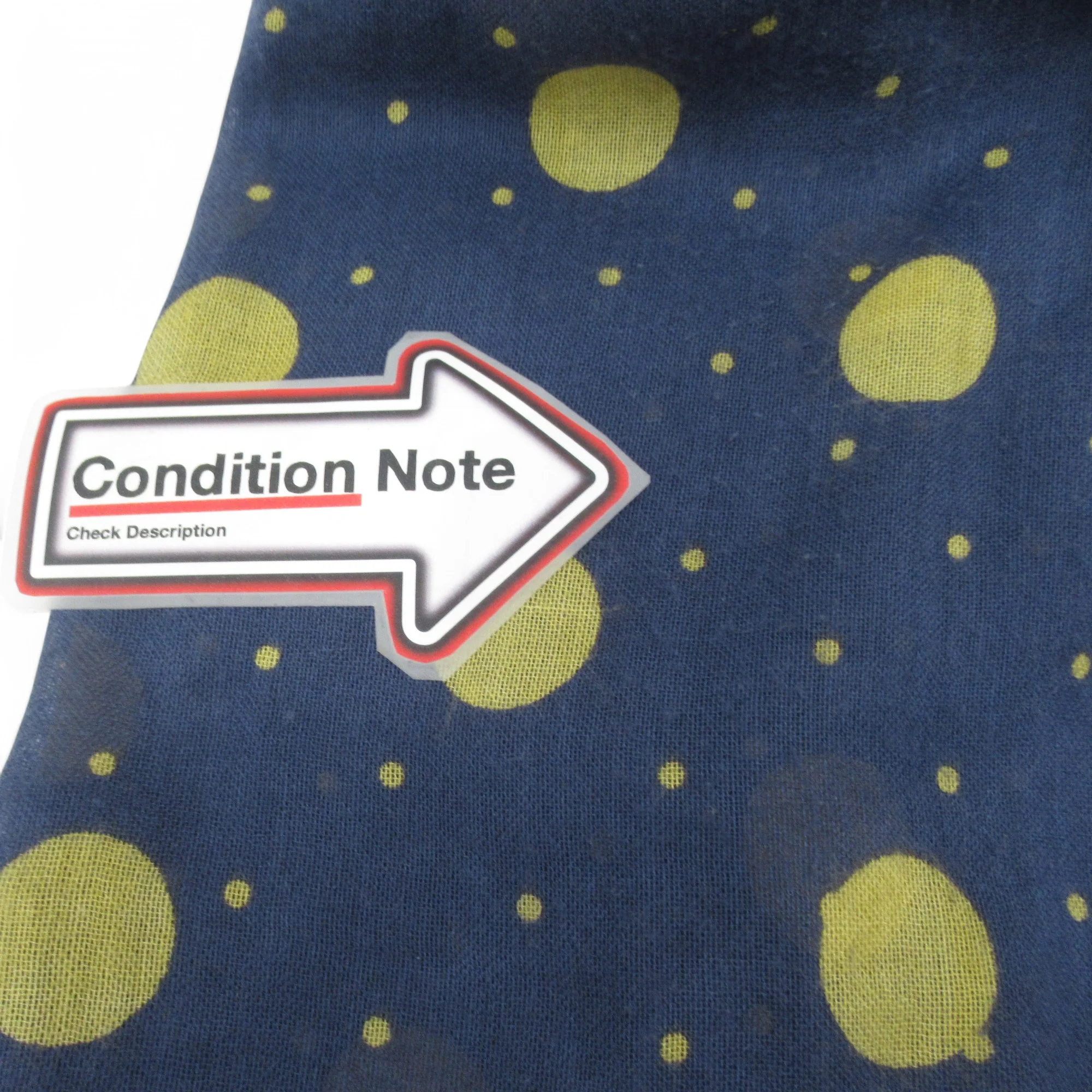 Laura Ashley Scarf Blue Yellow Spotted Womenswear | Preloved - Image 4