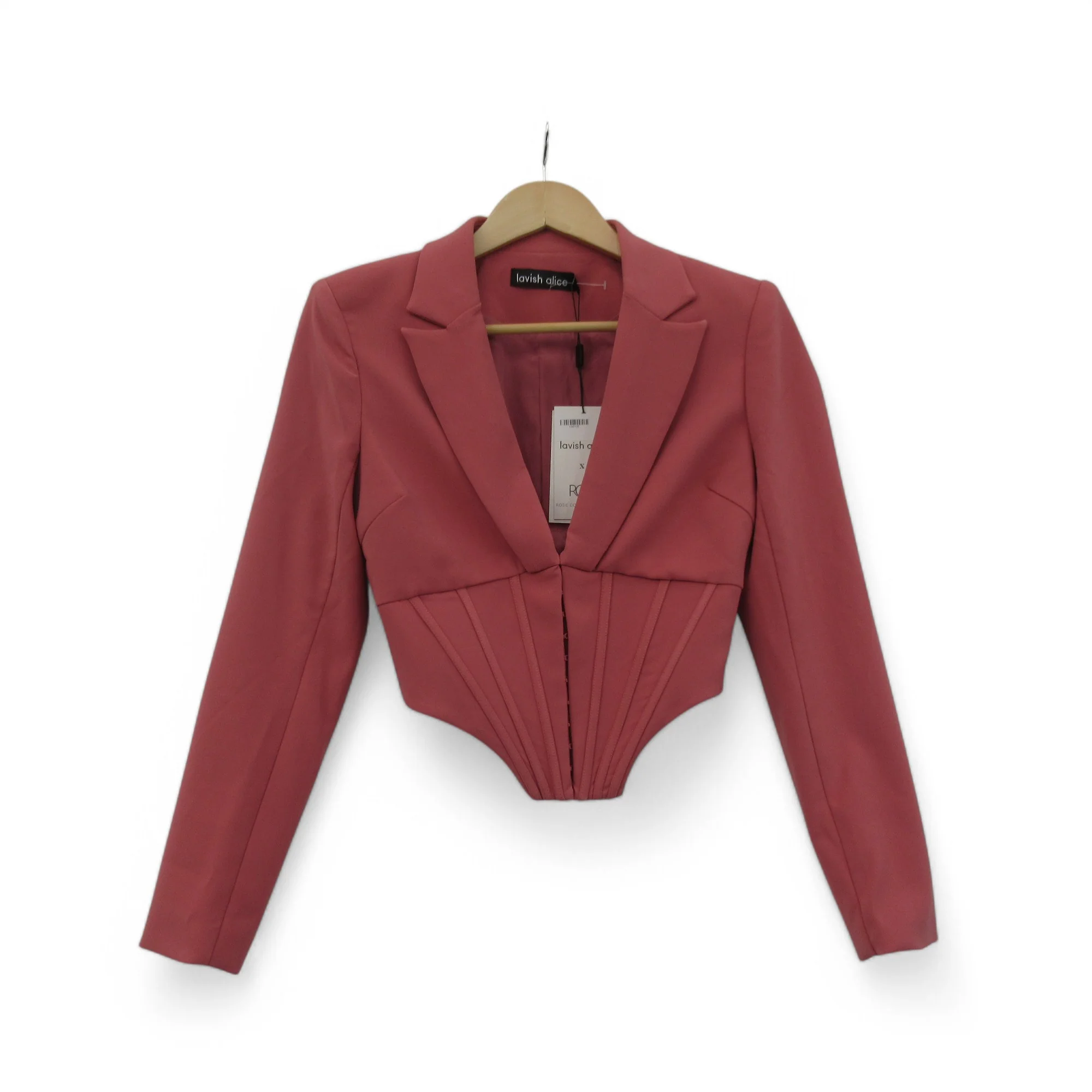 Lavish Alice Corset Cropped Jacket UK 8 Pink Womenswear | Preloved