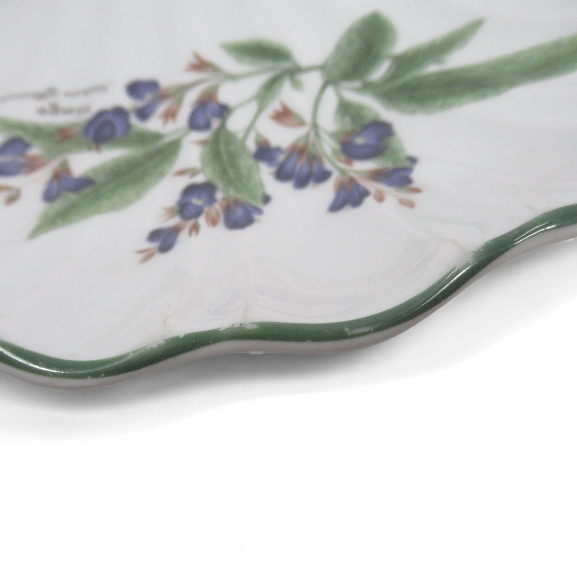 Royal Worcester 1990 Herbs Shell Shaped Dish Porcelain 9" | Pre-loved - Image 6