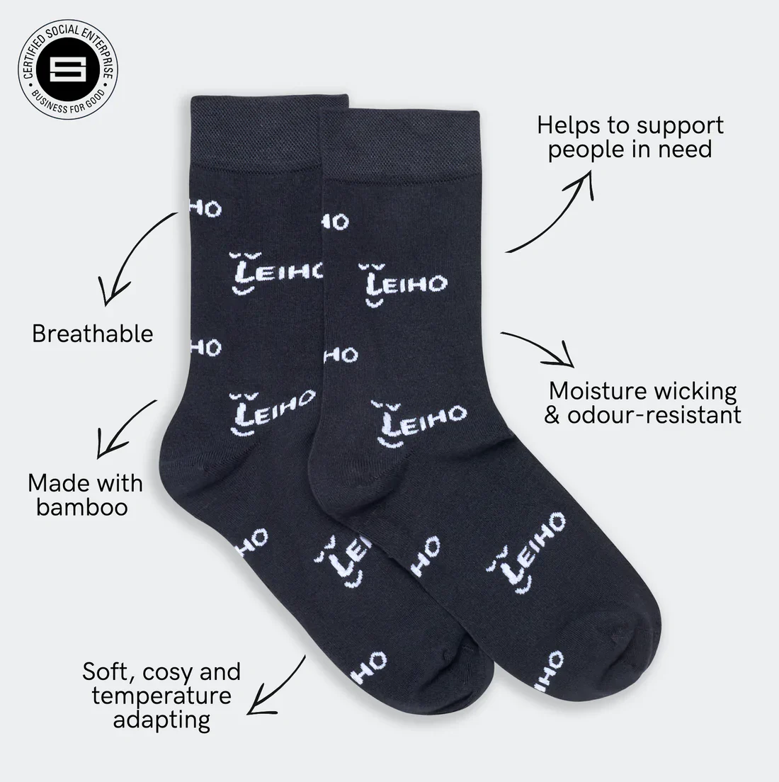 Leiho Never A Grey Day Bamboo Socks - Image 5