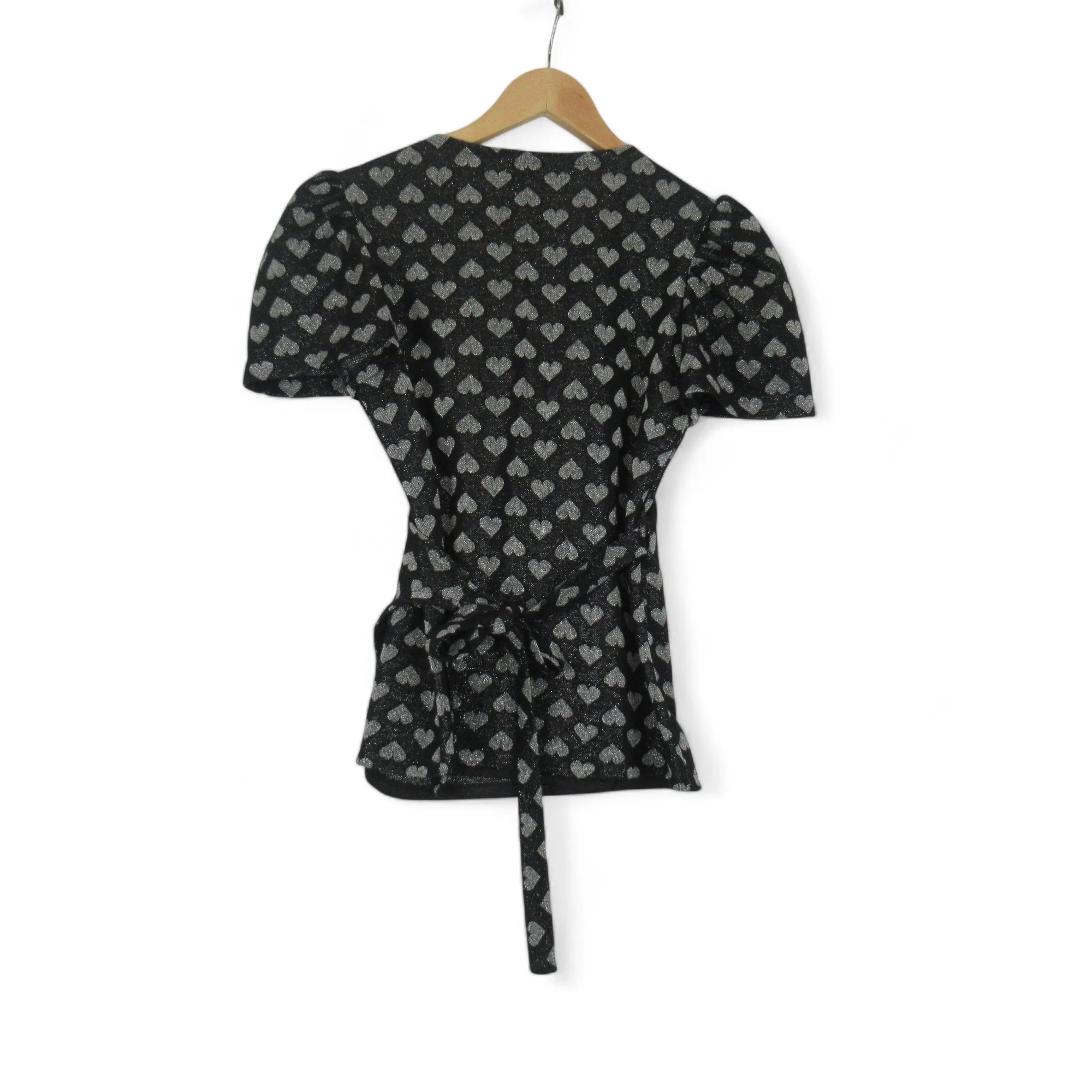 Liberation London Vintage Small Black Silver Top Womenswear | Preloved - Image 3