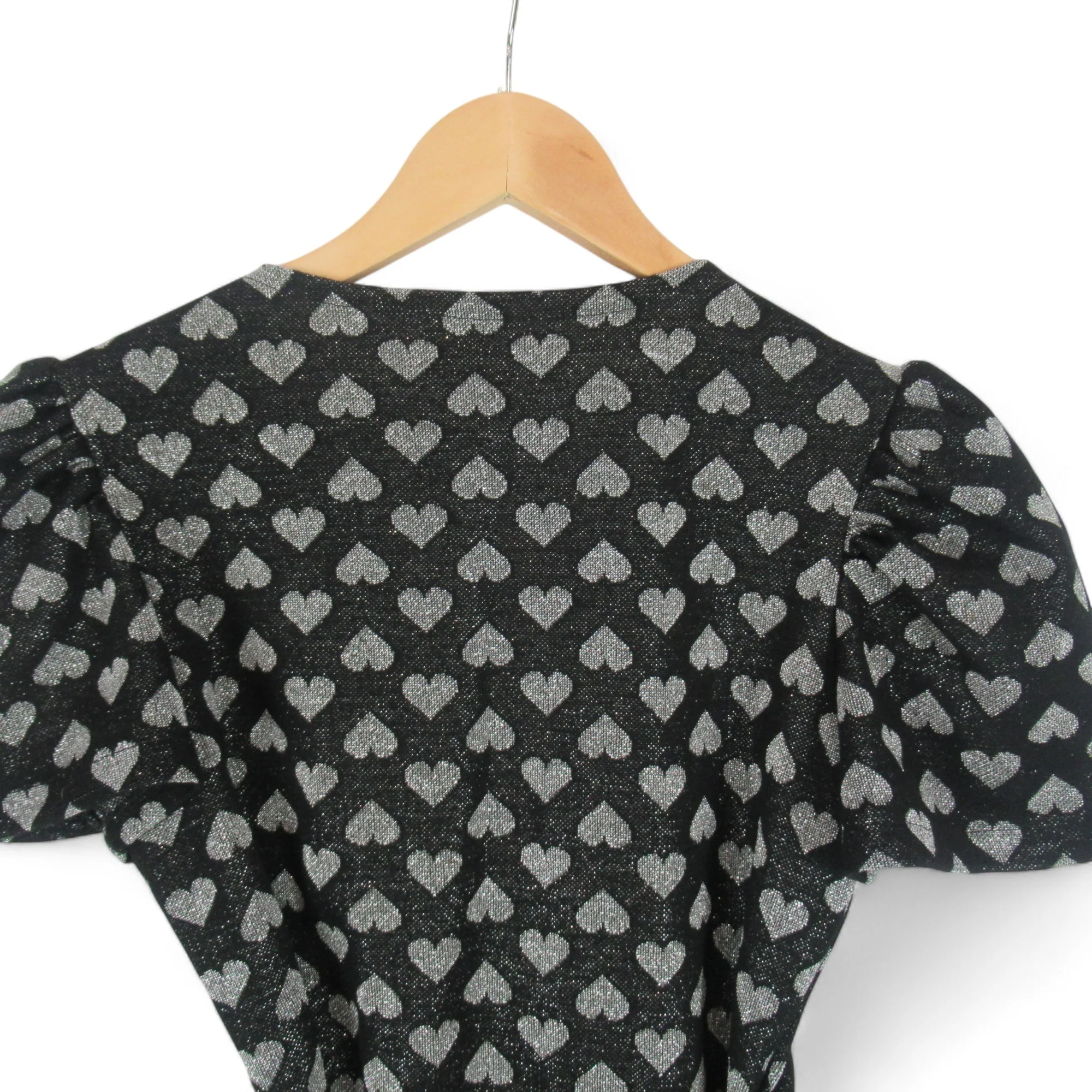 Liberation London Vintage Small Black Silver Top Womenswear | Preloved - Image 4