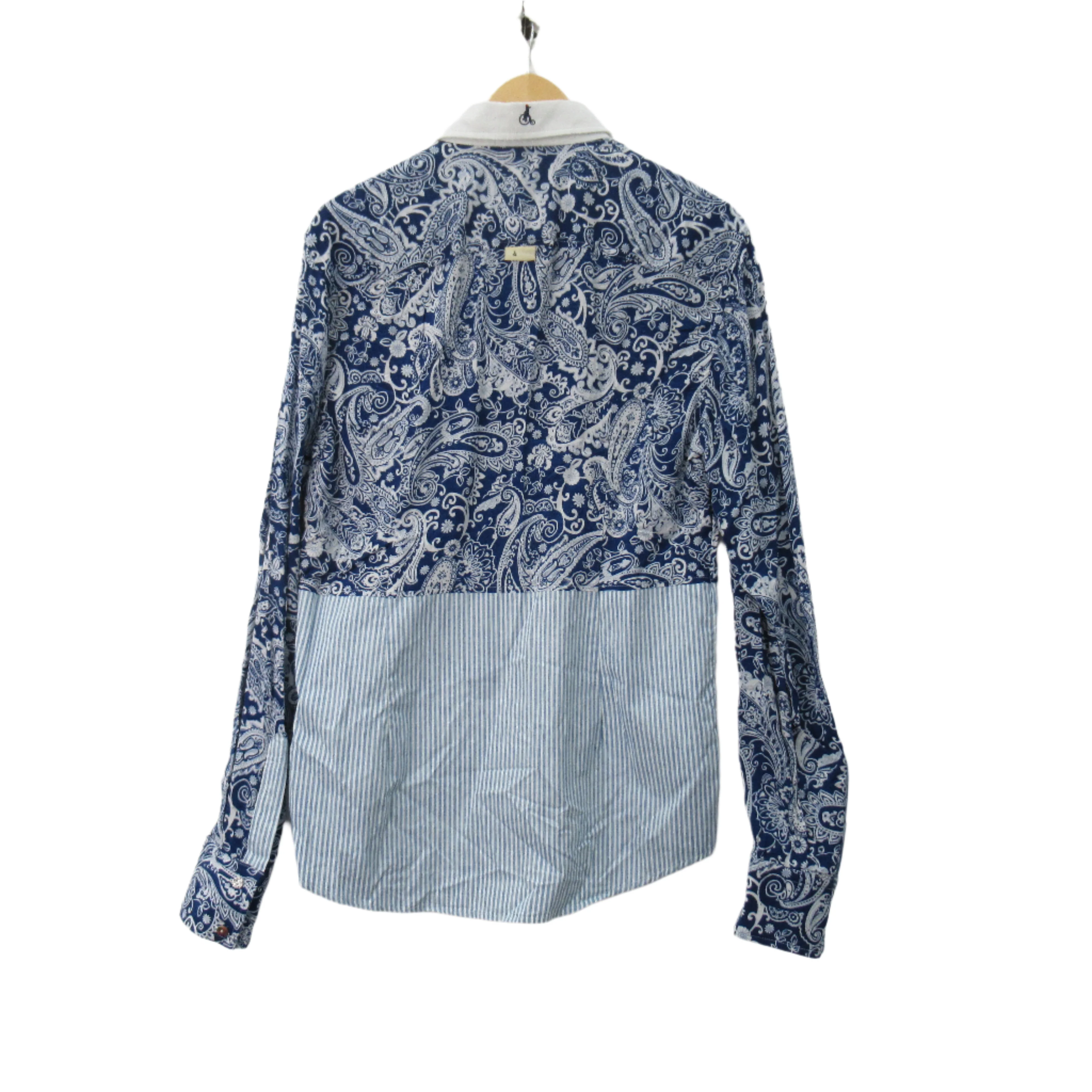 Life & Heritage Shirt Blue Paisley Medium Menswear | Pre-loved - Image 2