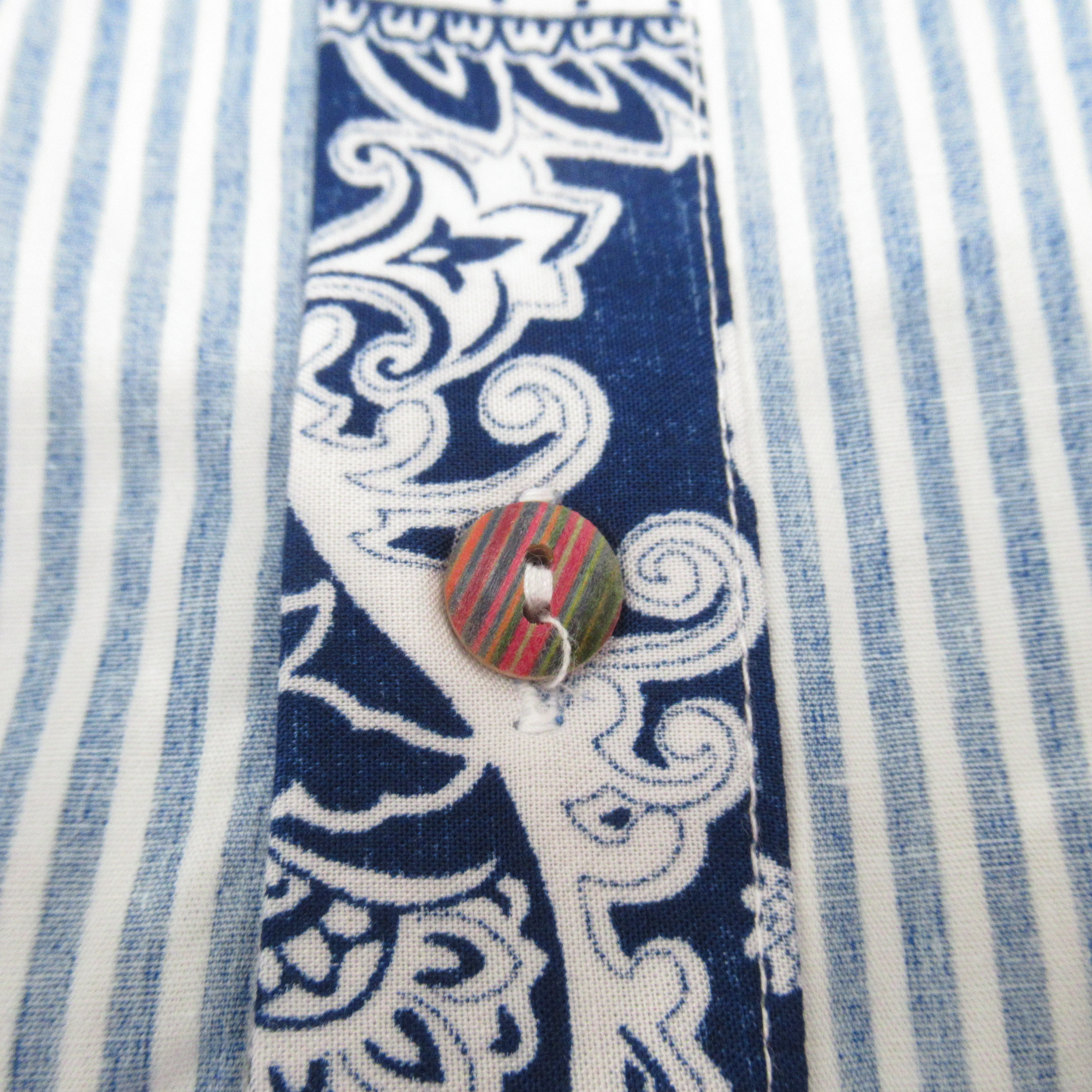 Life & Heritage Shirt Blue Paisley Medium Menswear | Pre-loved - Image 5