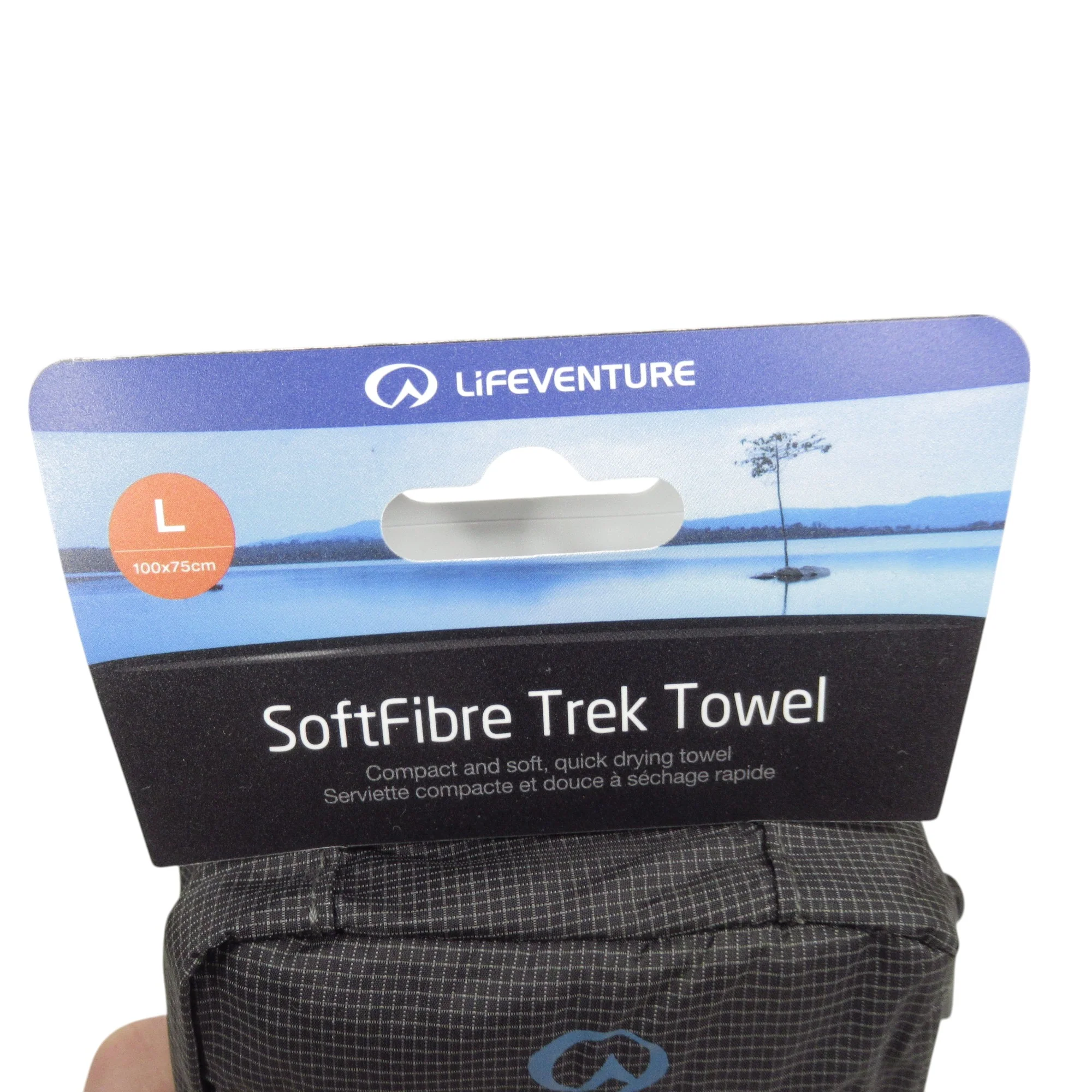 Lifeventure Trek Towel Large 100x75cm Blue Soft-Feel Fabric | Pre-loved - Image 2