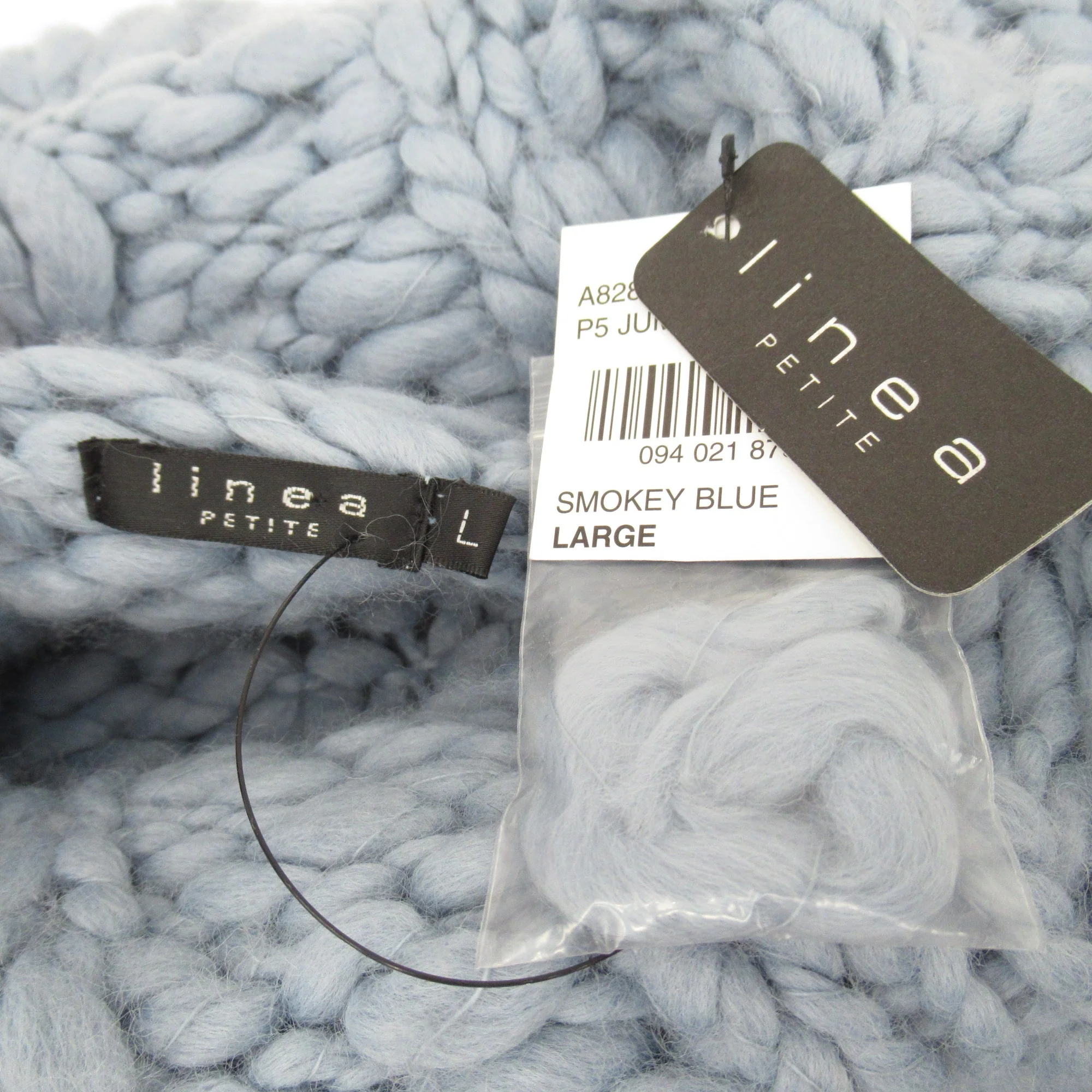 Linea Chunky Knit Roll Neck Jumper Blue UK 12 Womenswear | Pre-loved - Image 6
