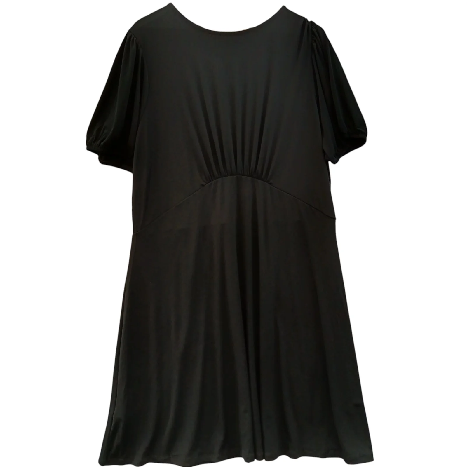 Lipsy London Black Cinched-Waist Jersey Dress UK 22 -Womenswear | Pre-loved