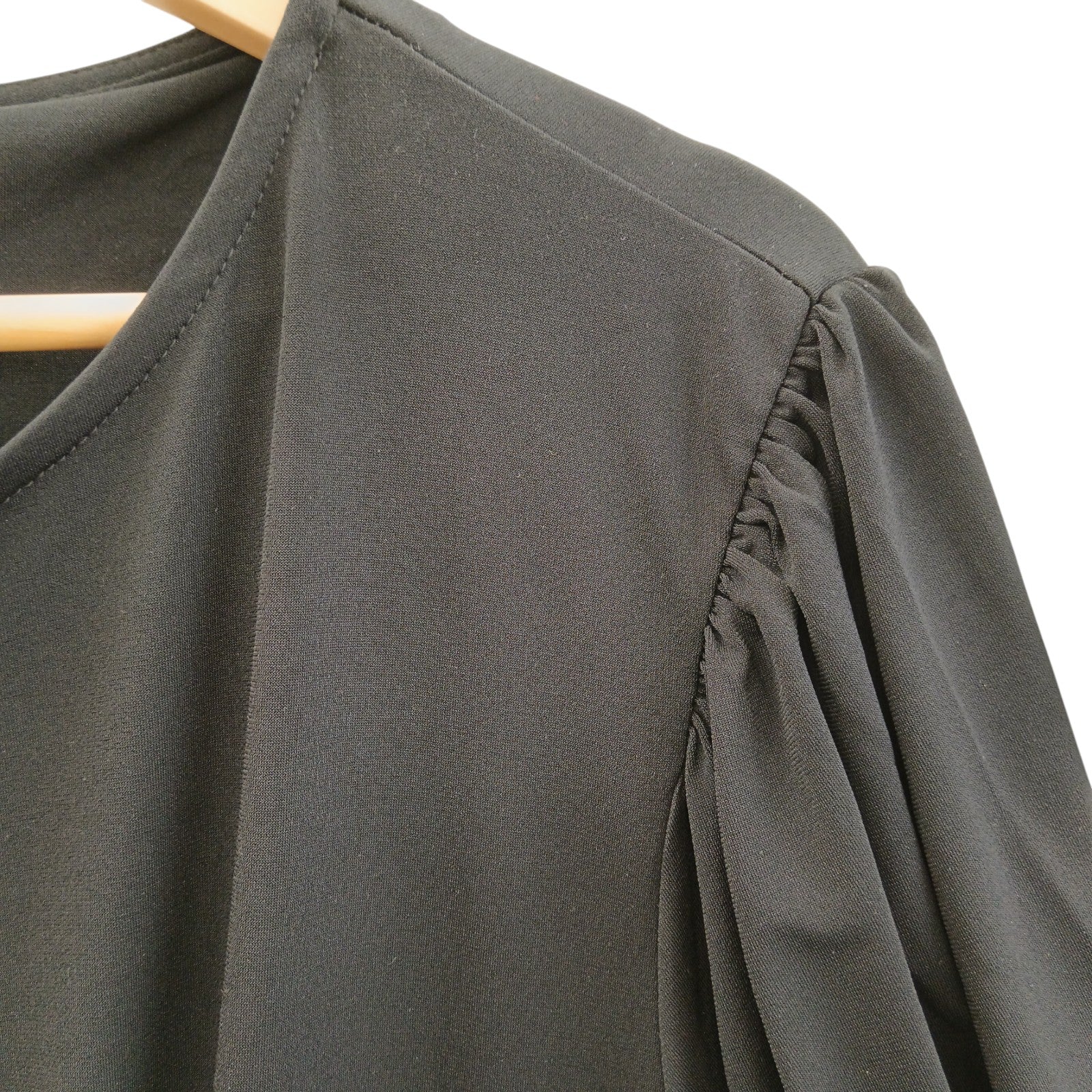 Lipsy London Black Cinched-Waist Jersey Dress UK 22 -Womenswear | Pre-loved - Image 4