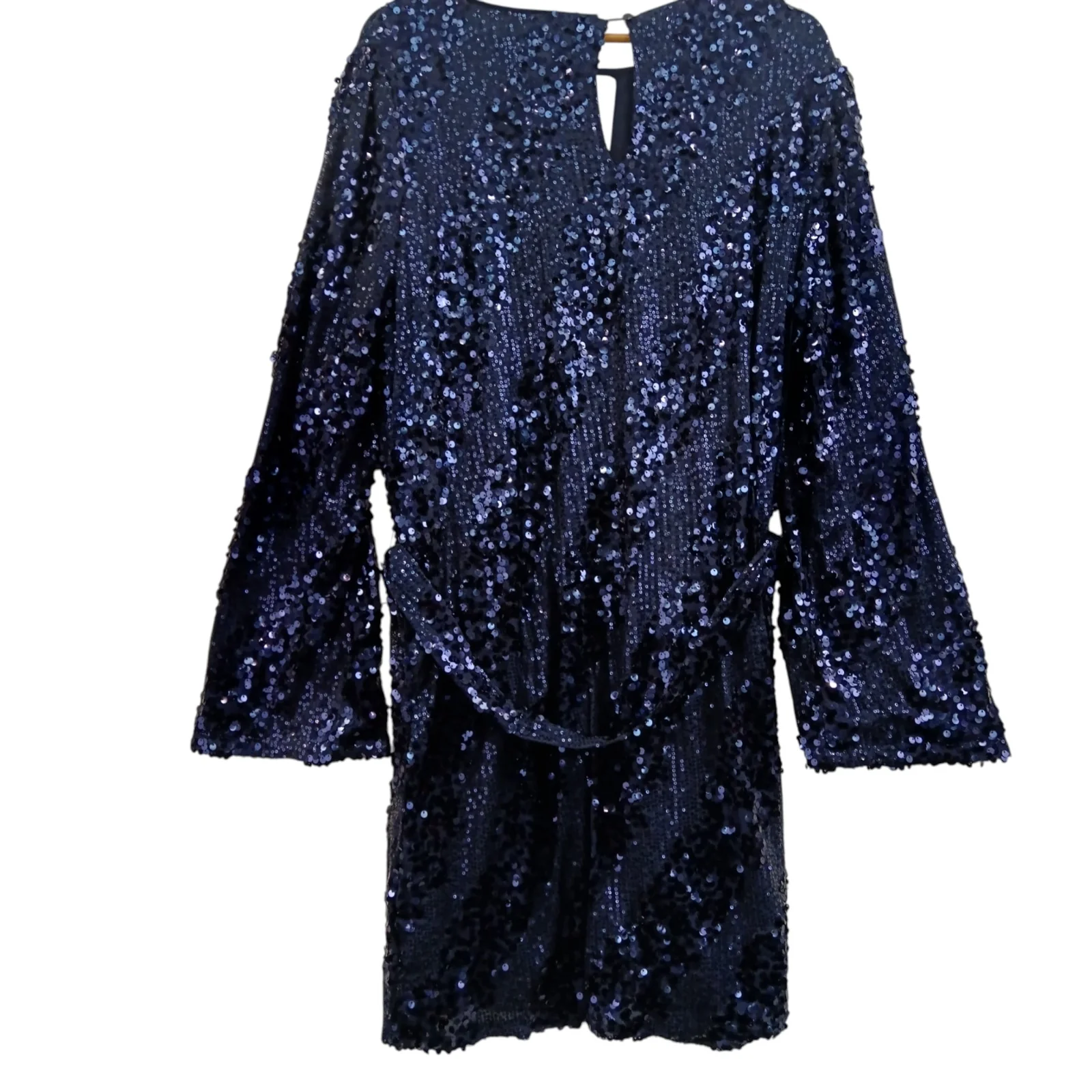 Lipsy London Navy Blue Sequined Dress UK 22 Womenswear | Pre-loved - Image 2