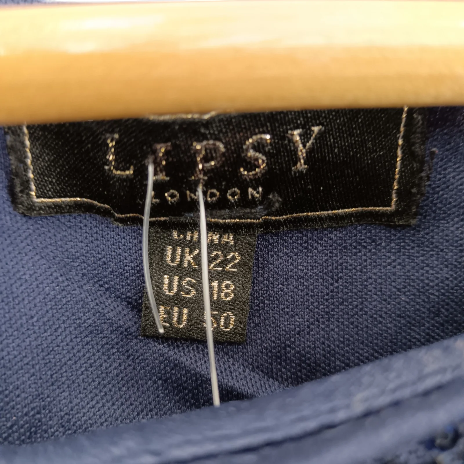 Lipsy London Navy Blue Sequined Dress UK 22 Womenswear | Pre-loved - Image 3