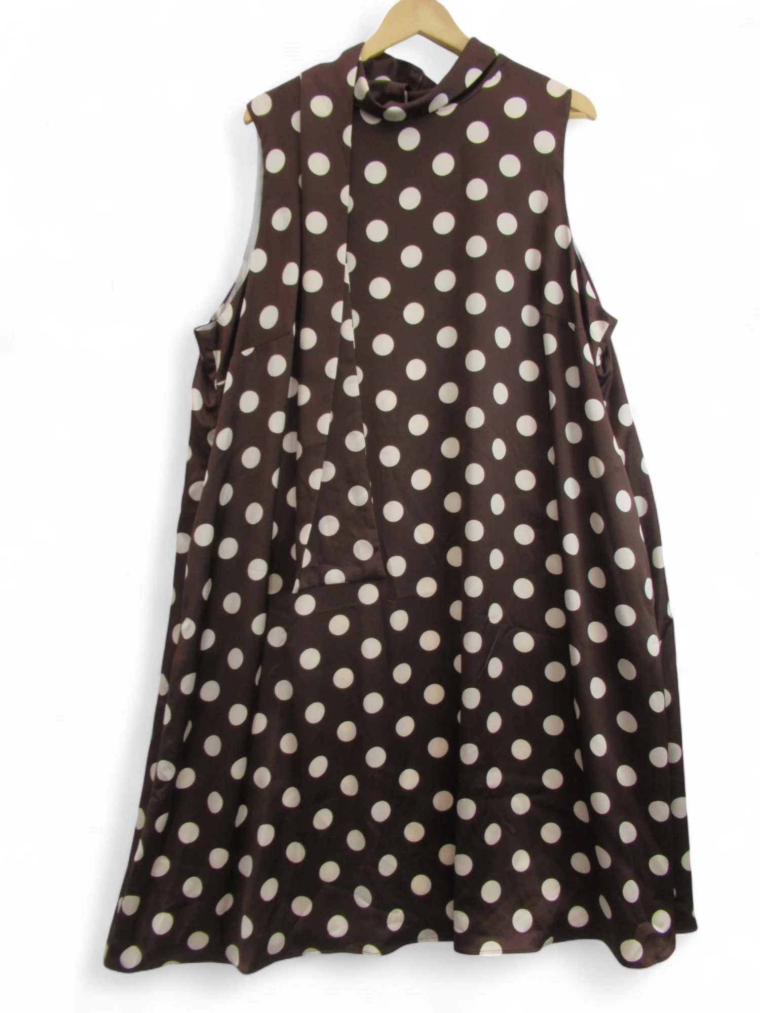 Live Unlimited Spotty Dress Brown UK 24 Womenswear | Pre-loved