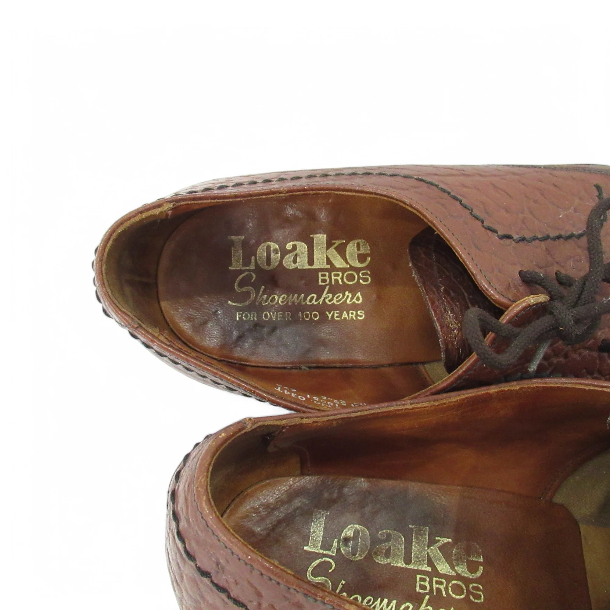 Loake Brogue Leather Shoes UK 8 Brown Menswear | Pre-loved - Image 5