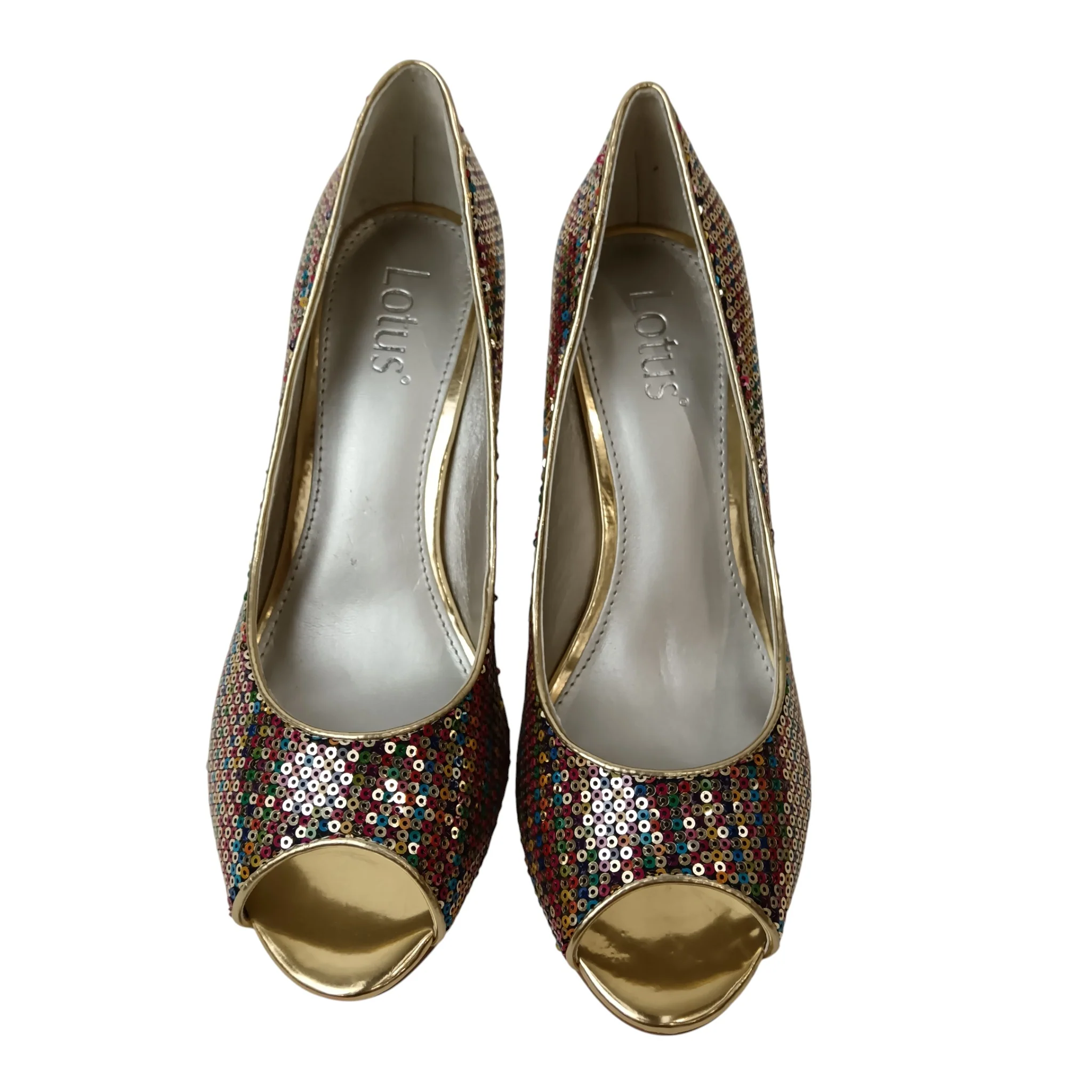 Lotus Multicoloured Sequins Heeled Shoes UK 6 -Tags On-  Womenswear | Preloved - Image 2