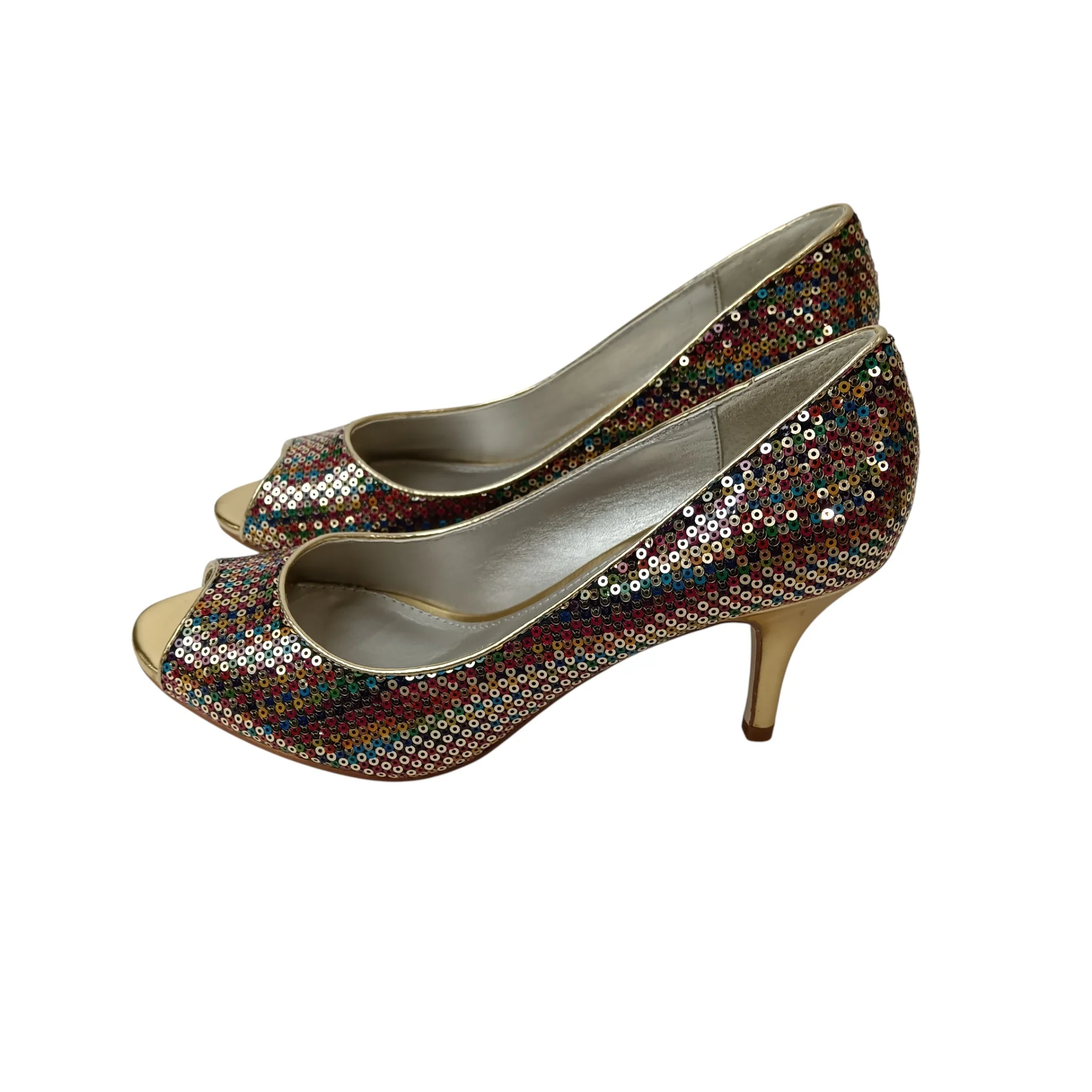 Lotus Multicoloured Sequins Heeled Shoes UK 6 -Tags On-  Womenswear | Preloved - Image 4