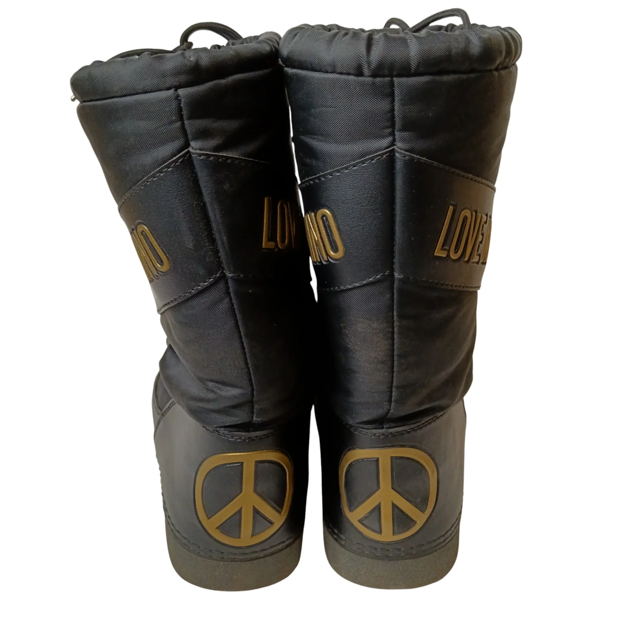 Love Moschino Black Snow Boots Front Heart Women's UK 4-5  Womenswear | Pre-loved - Image 4