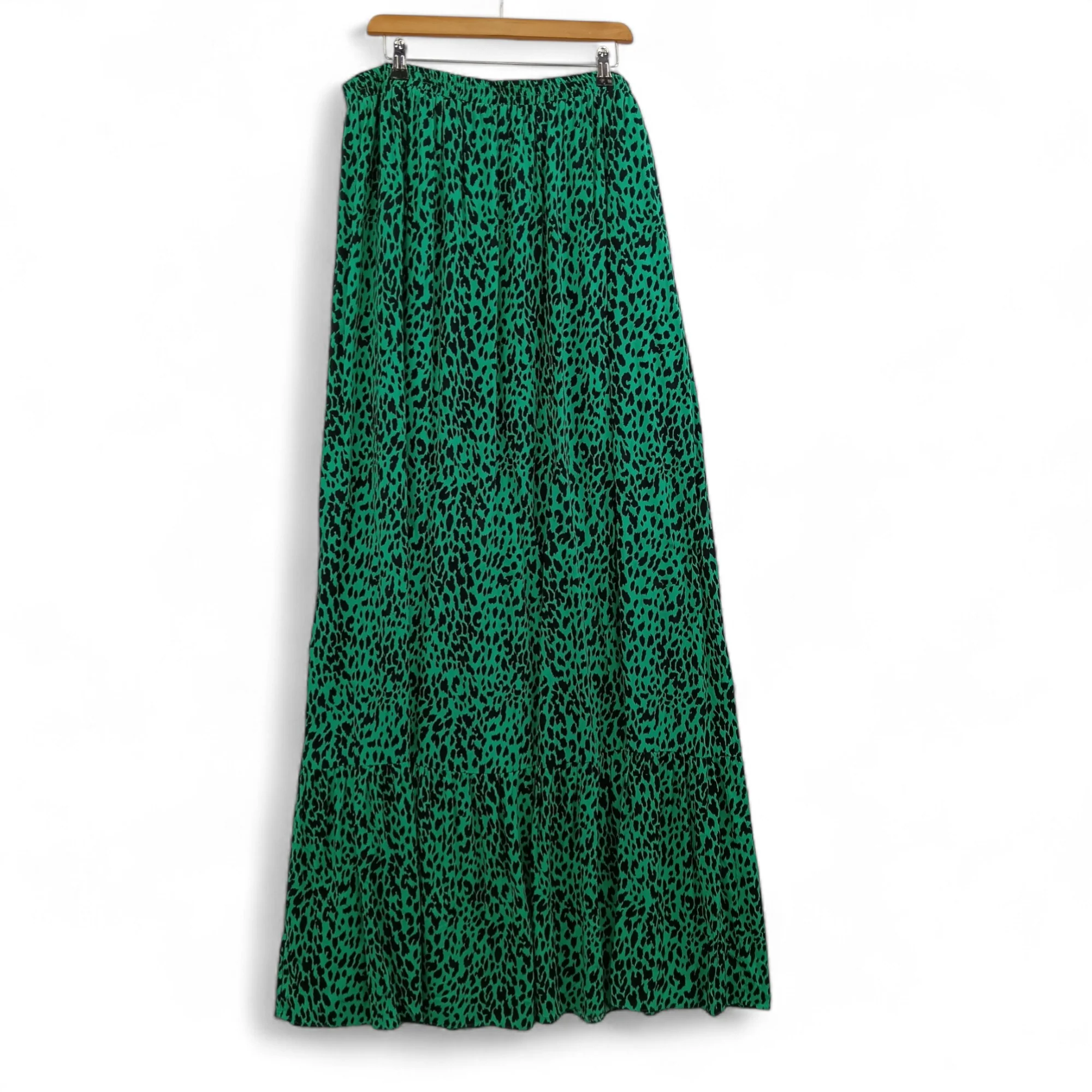 LTS Maxi Skirt UK 22 Green Animal Print Womenswear | Pre-loved - Image 2